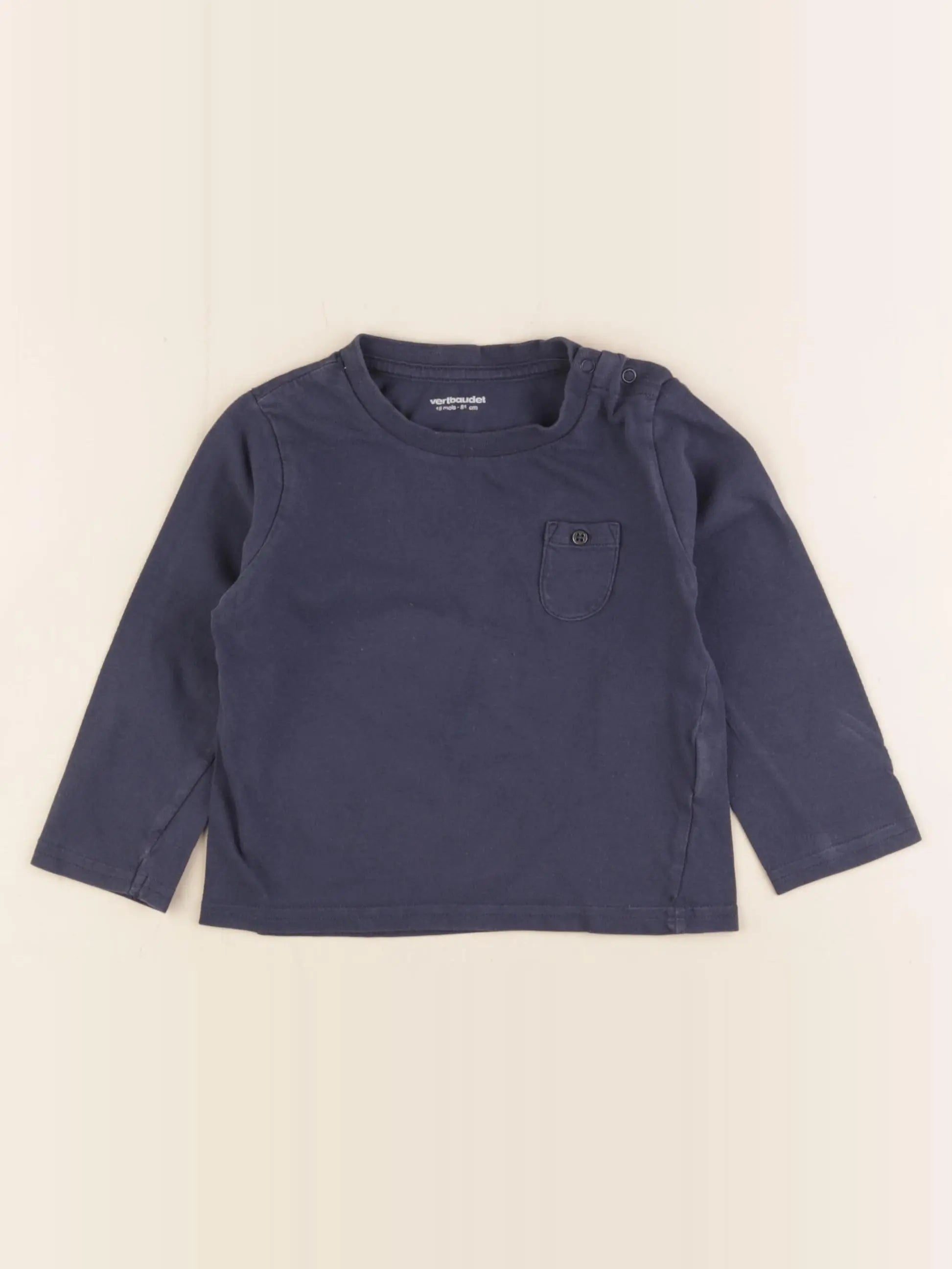 Vertbaudet - tee-shirt bleu - 18 mois