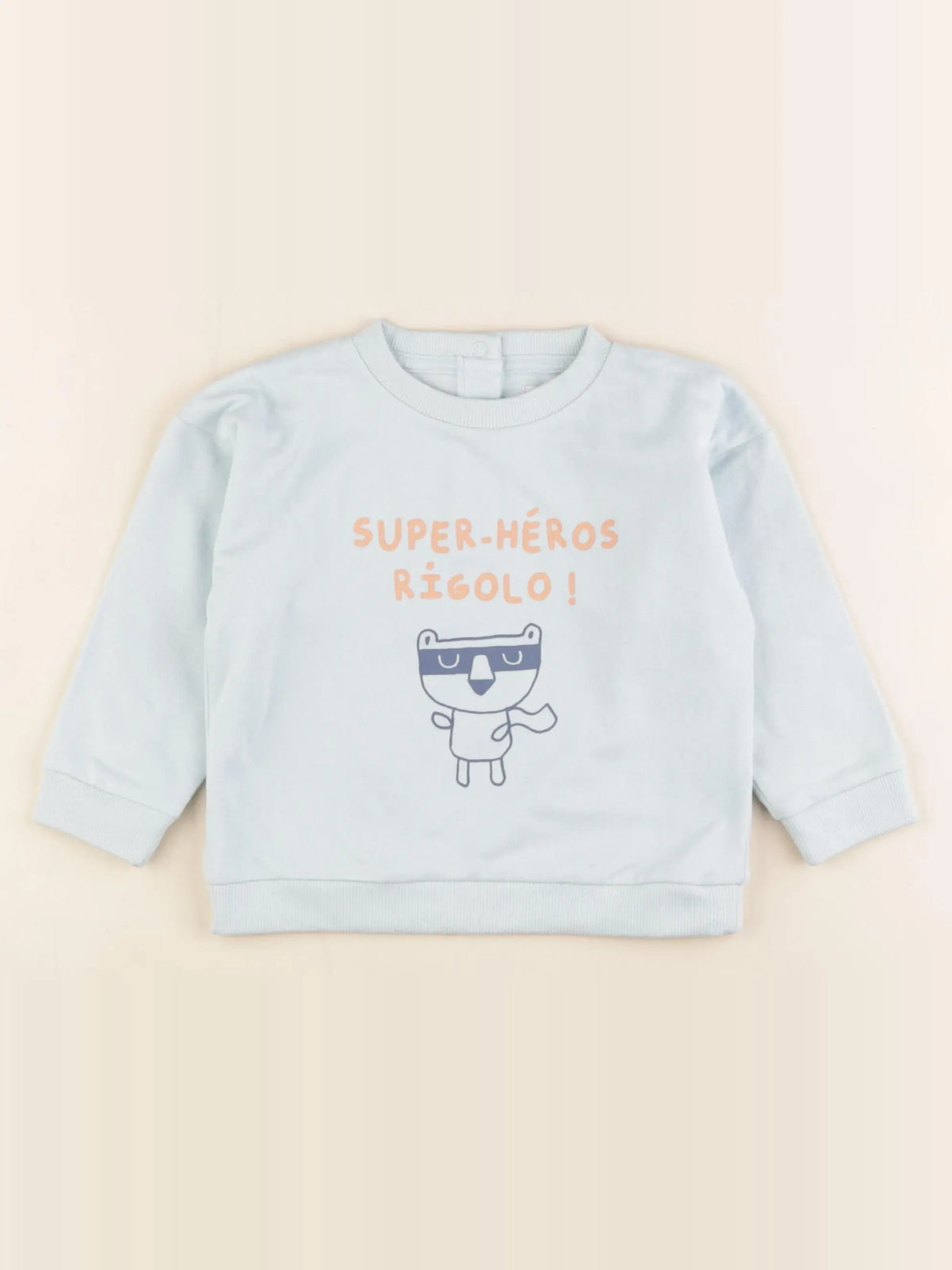 Vertbaudet - sweat bleu - 18 mois