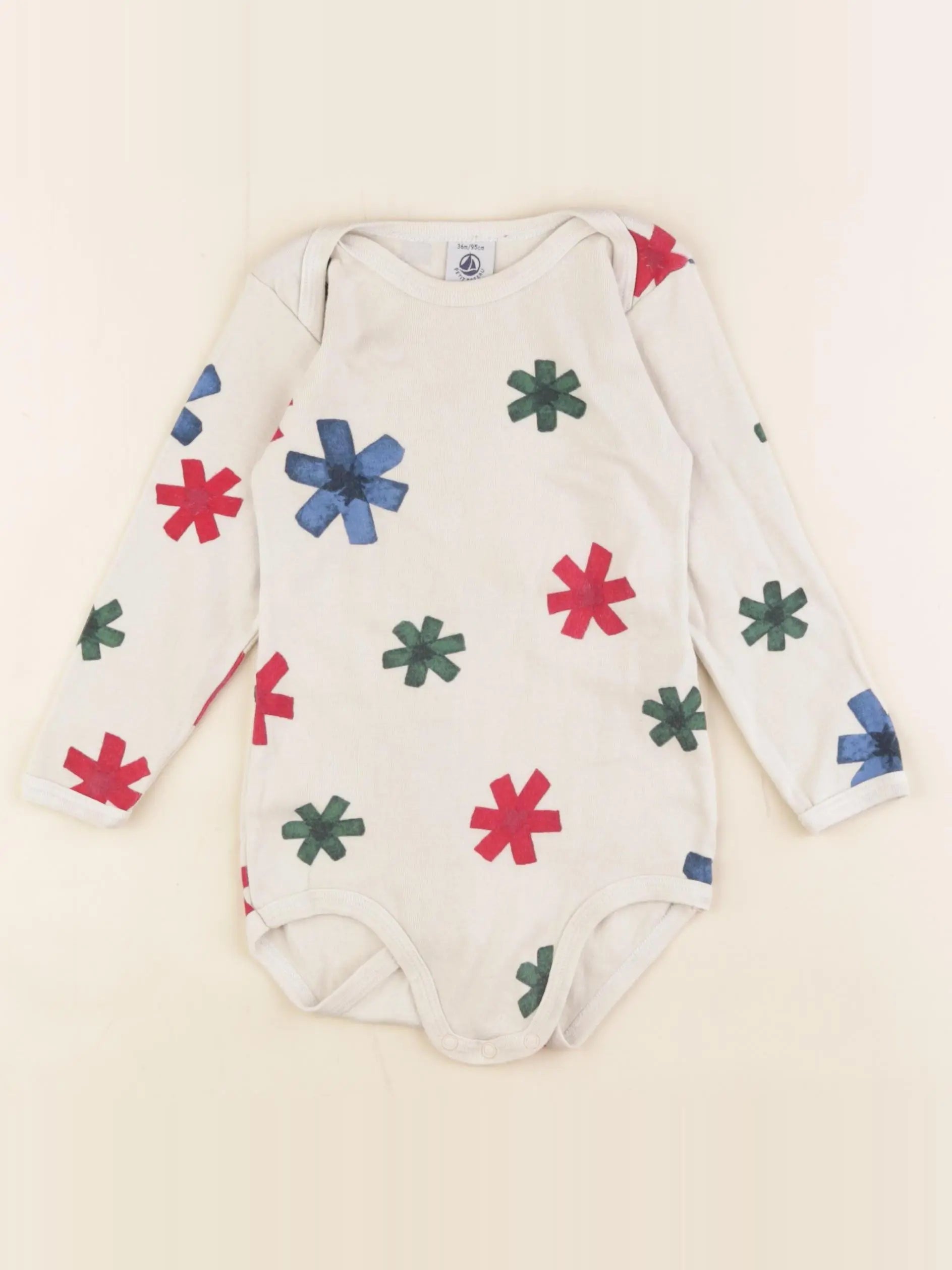 Petit Bateau - body beige - 36 mois