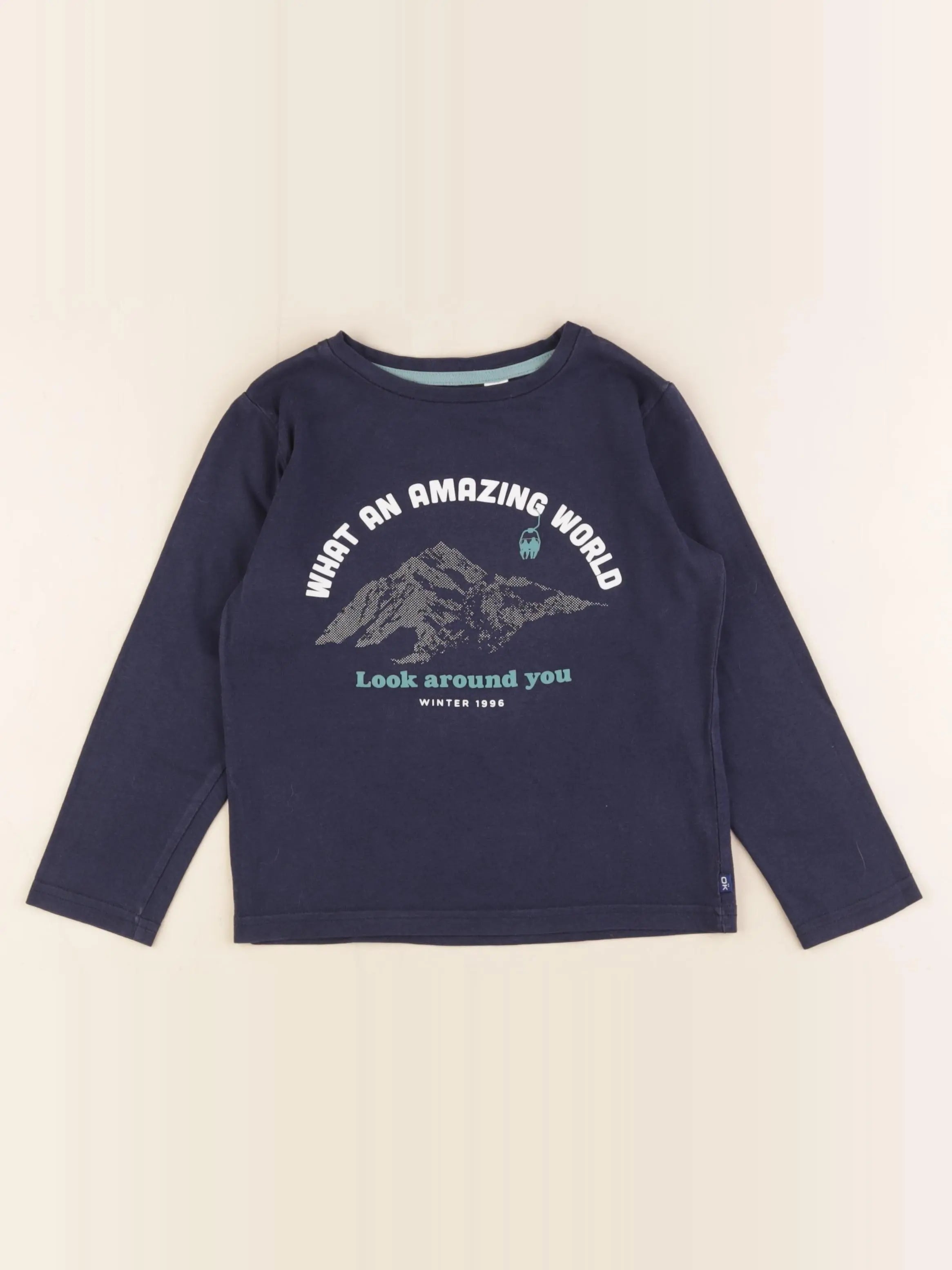 Okaidi - tee-shirt bleu - 4 ans