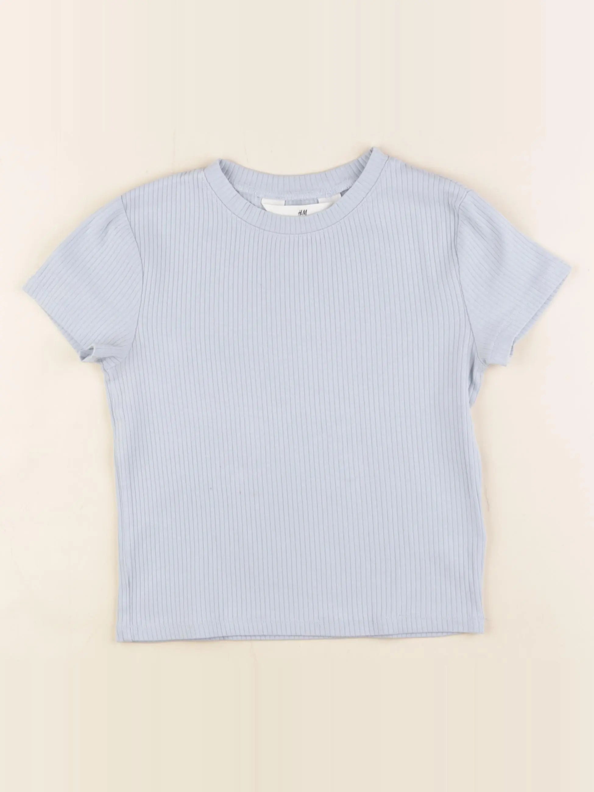 H&M - tee-shirt bleu - 8/10 ans