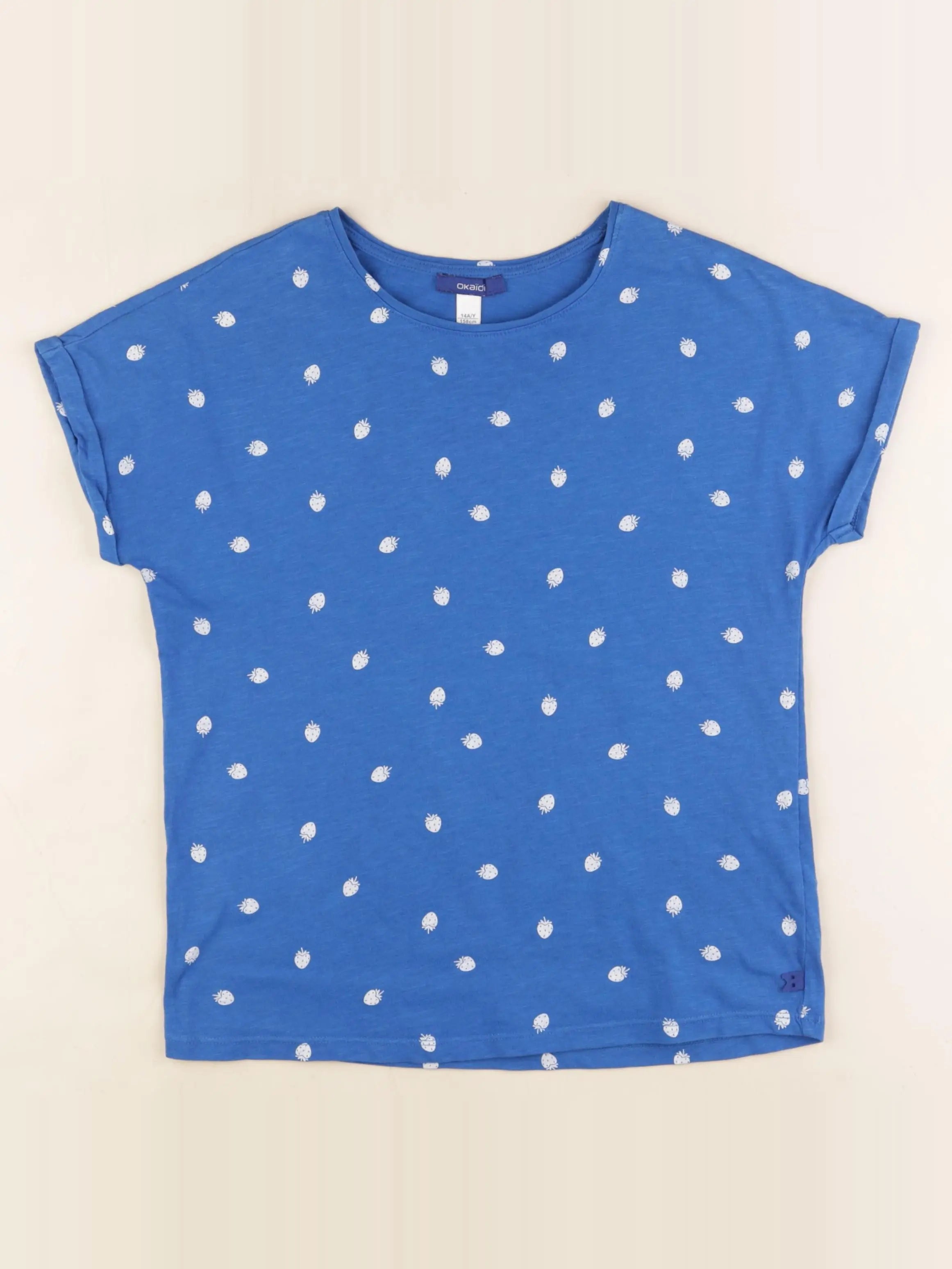 Okaidi - tee-shirt bleu - 14 ans