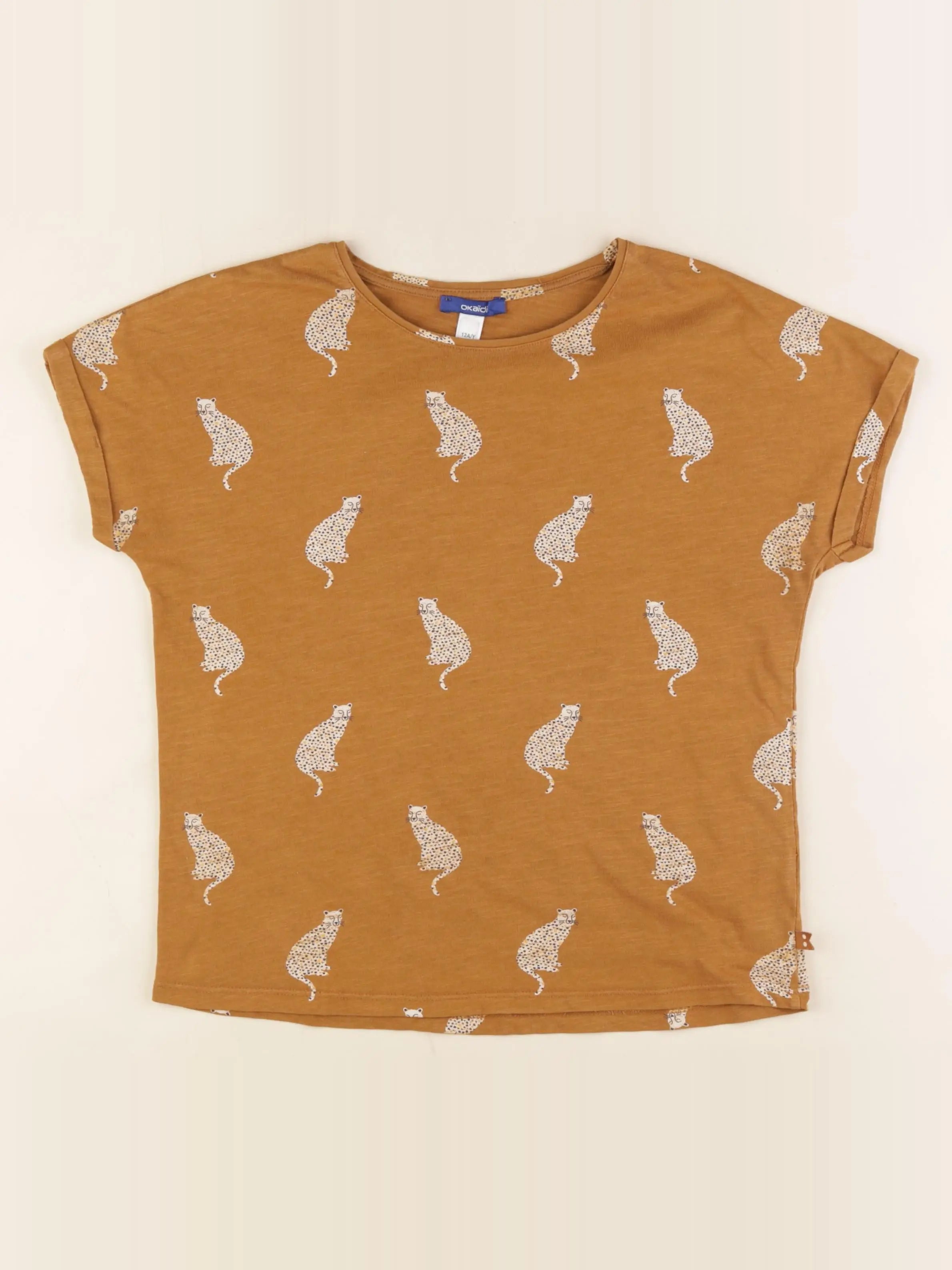 Okaidi - tee-shirt marron - 12 ans
