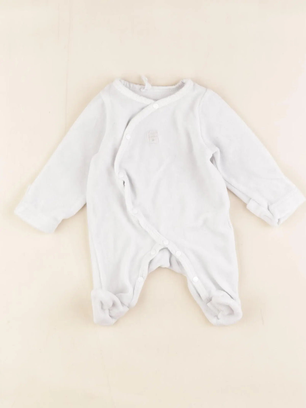 Boutchou - pyjama velours blanc - Prématuré