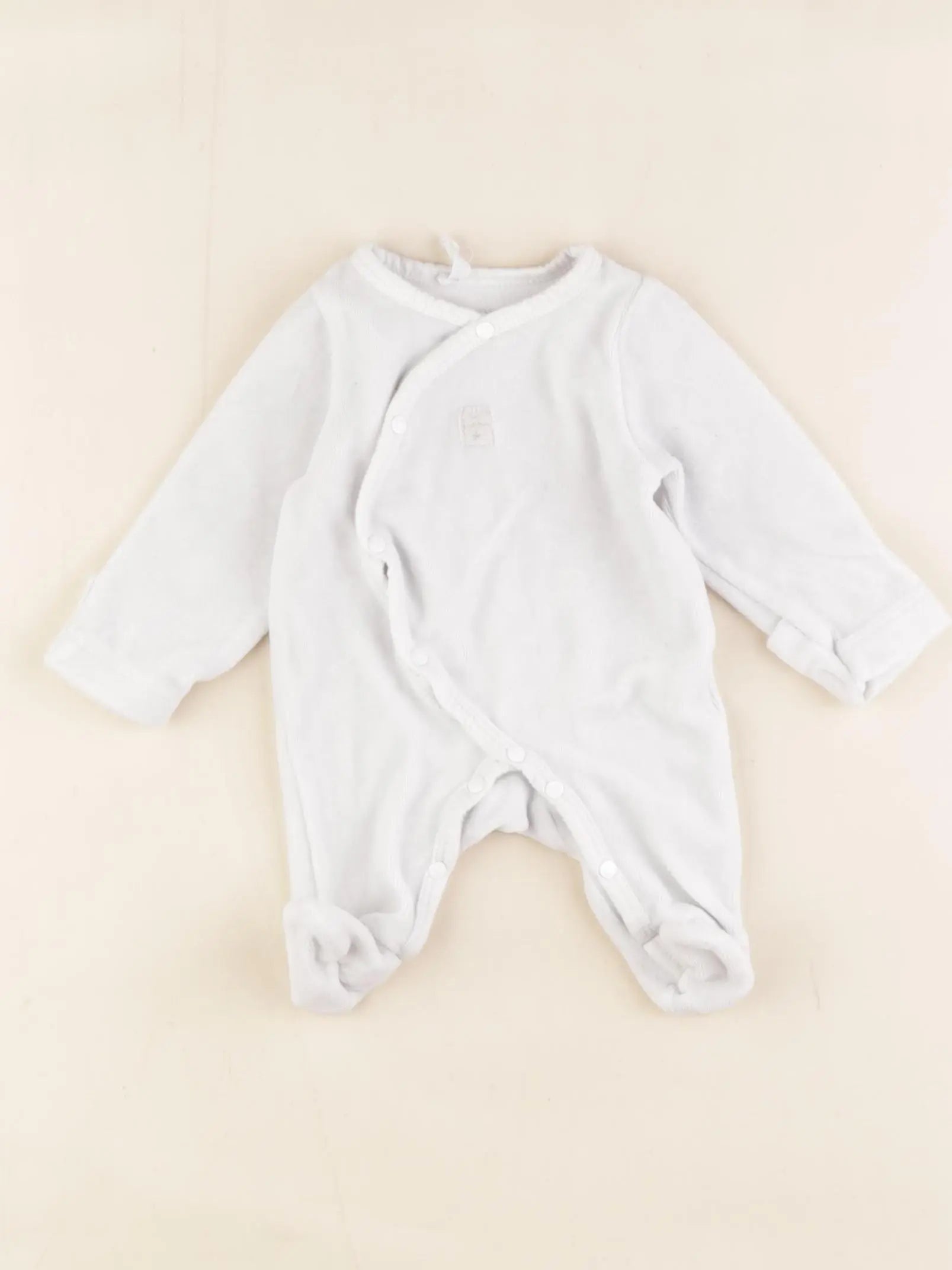 Boutchou - pyjama velours blanc - Prématuré