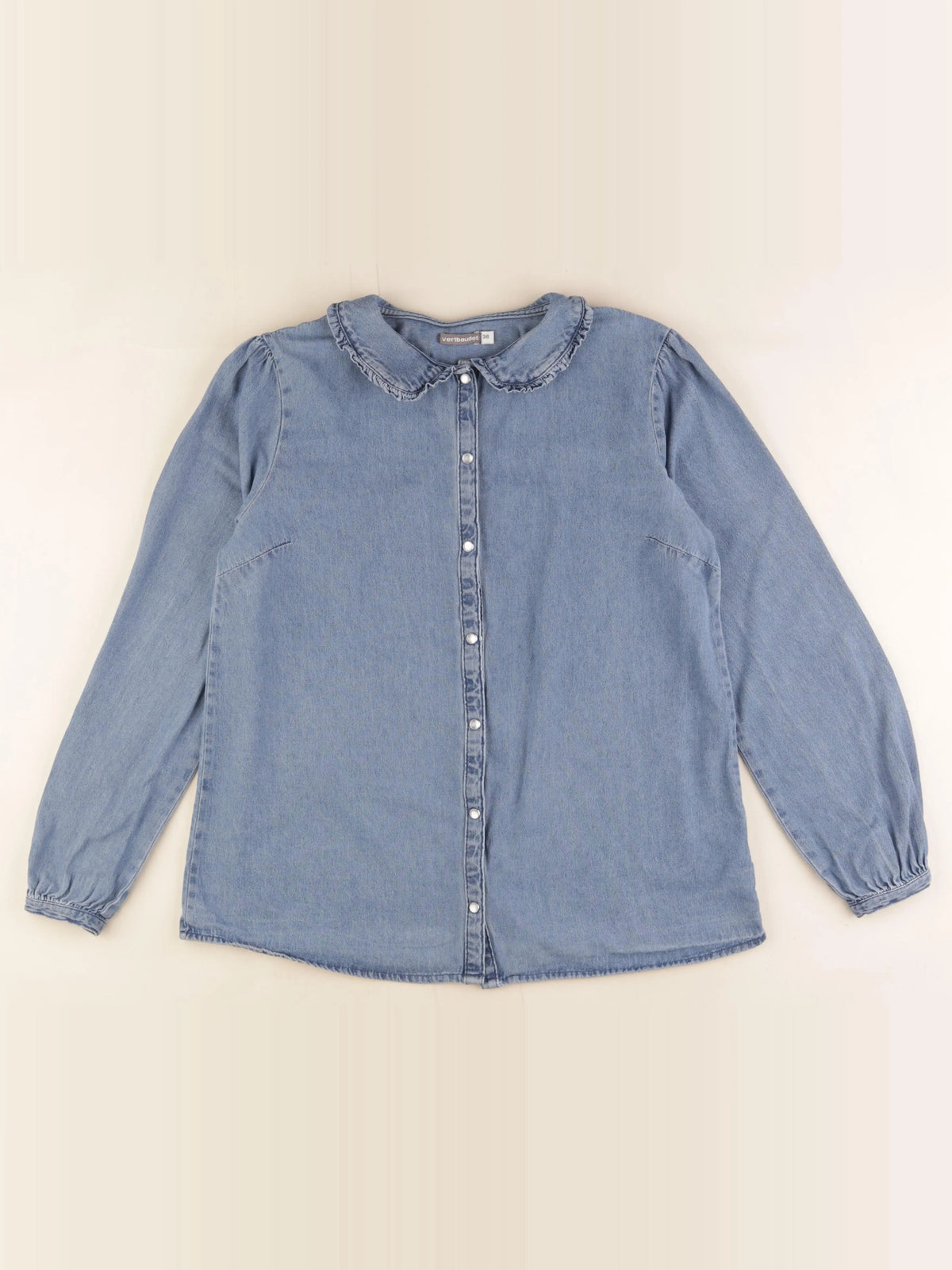 Vertbaudet - chemise grossesse, allaitement bleu - 36