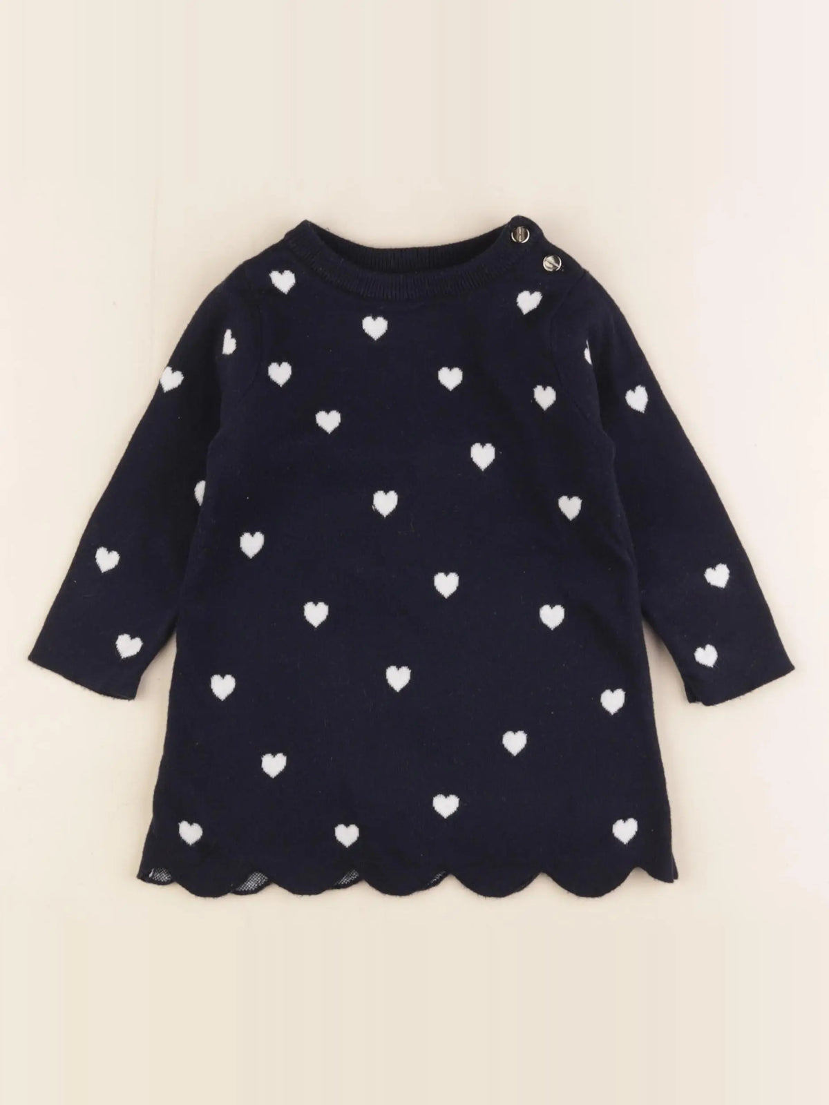 Jacadi - robe bleu, blanc - 12 mois