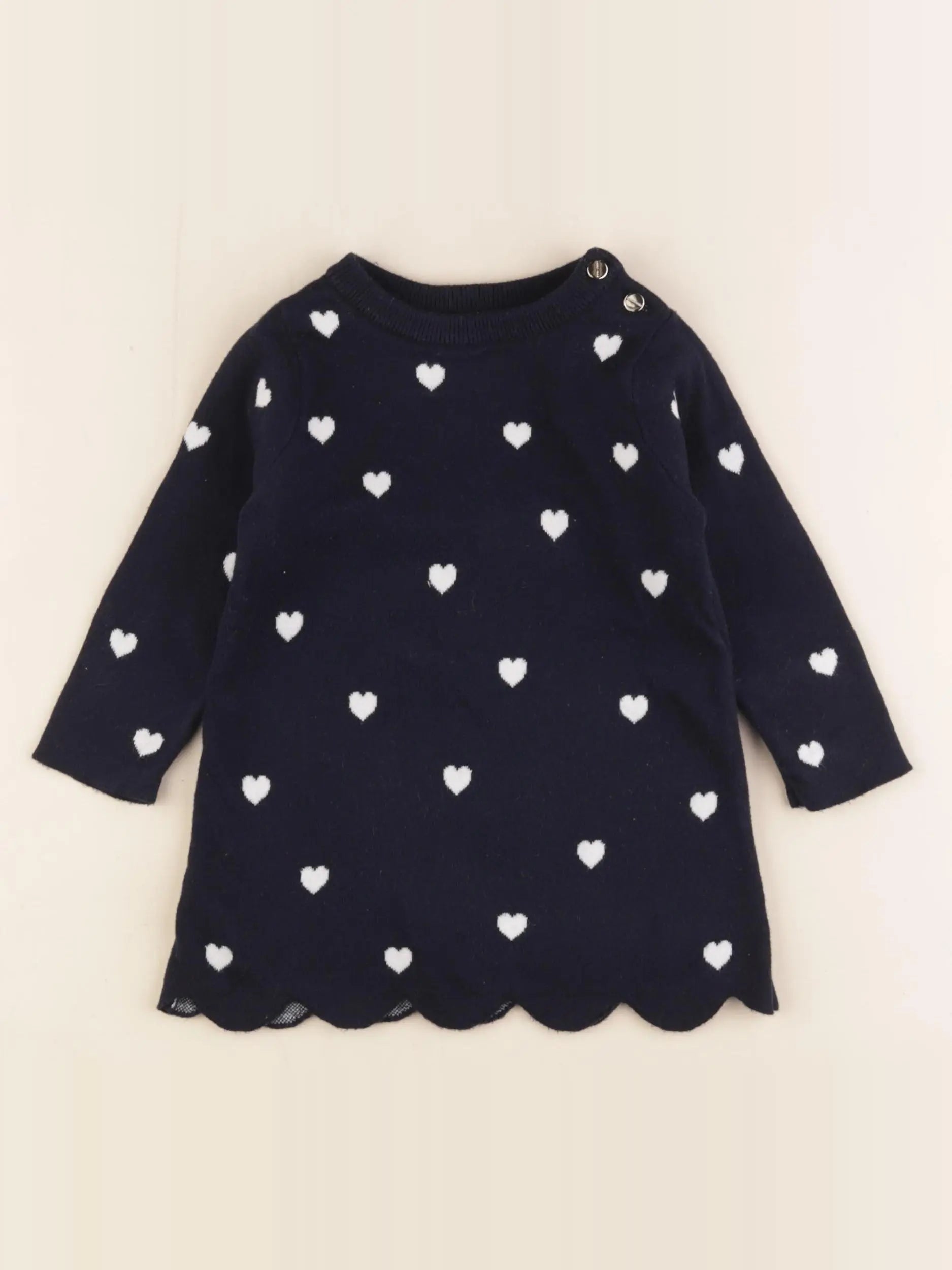Jacadi - robe bleu, blanc - 12 mois