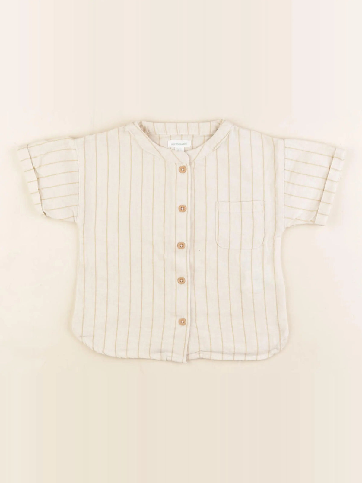 Vertbaudet - chemise beige - 18 mois