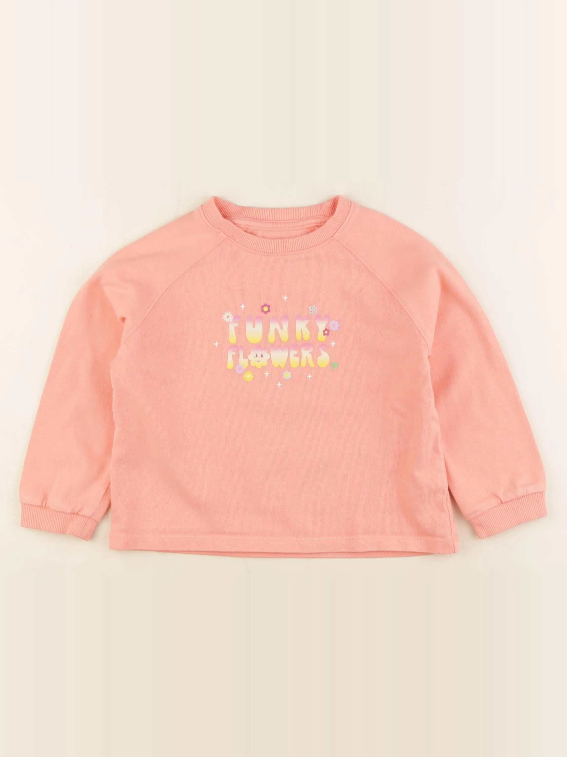 Vertbaudet - sweat rose - 4 ans
