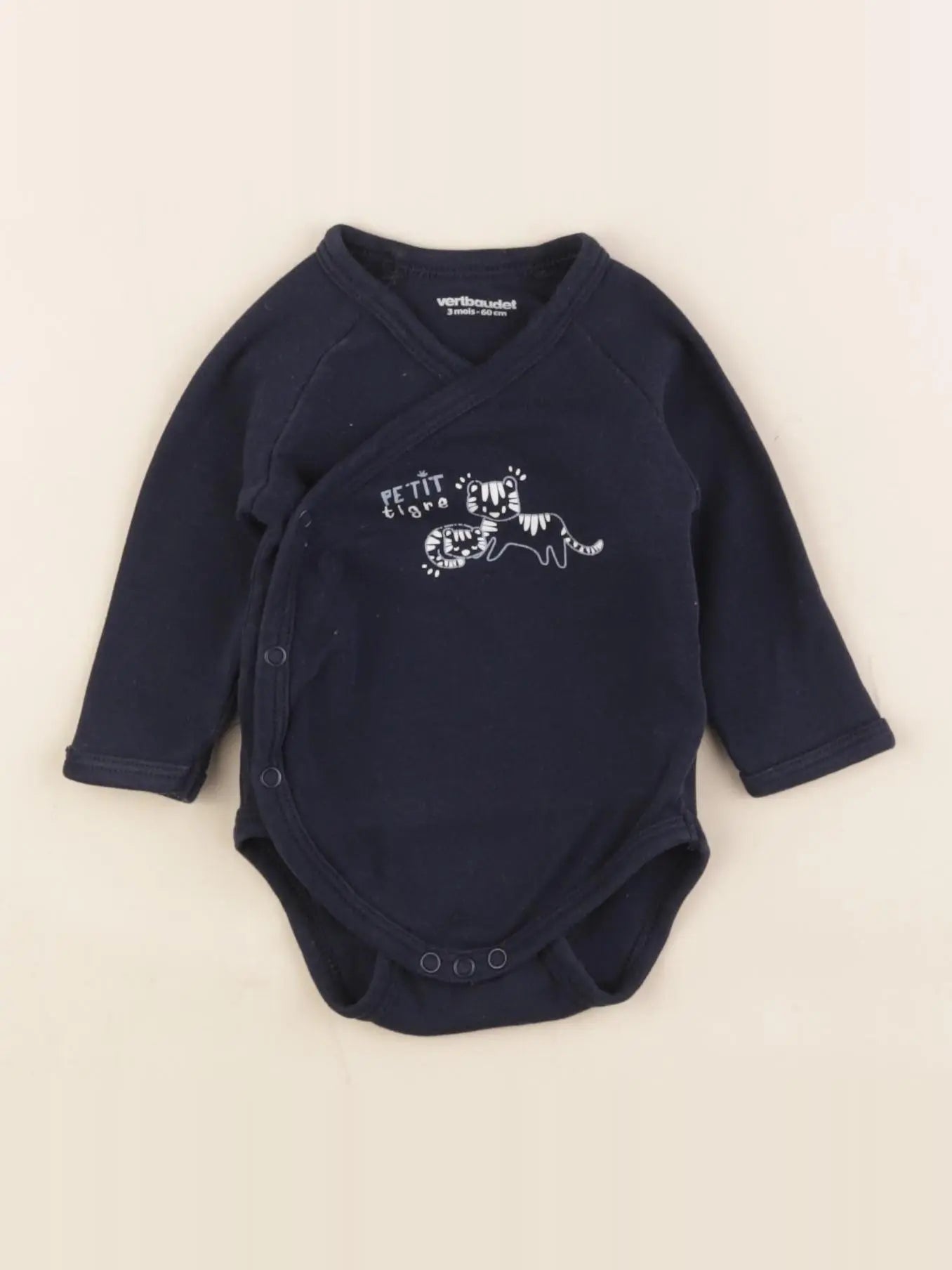 Vertbaudet - body bleu - 3 mois