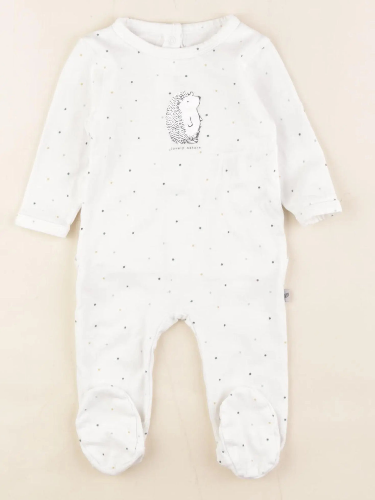 Vertbaudet - pyjama coton blanc - 3 mois