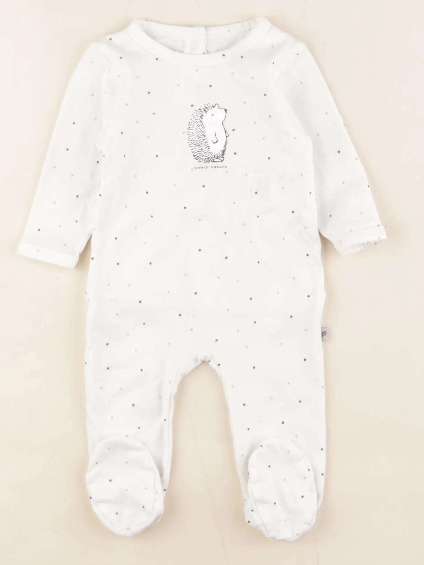 Vertbaudet - pyjama coton blanc - 3 mois