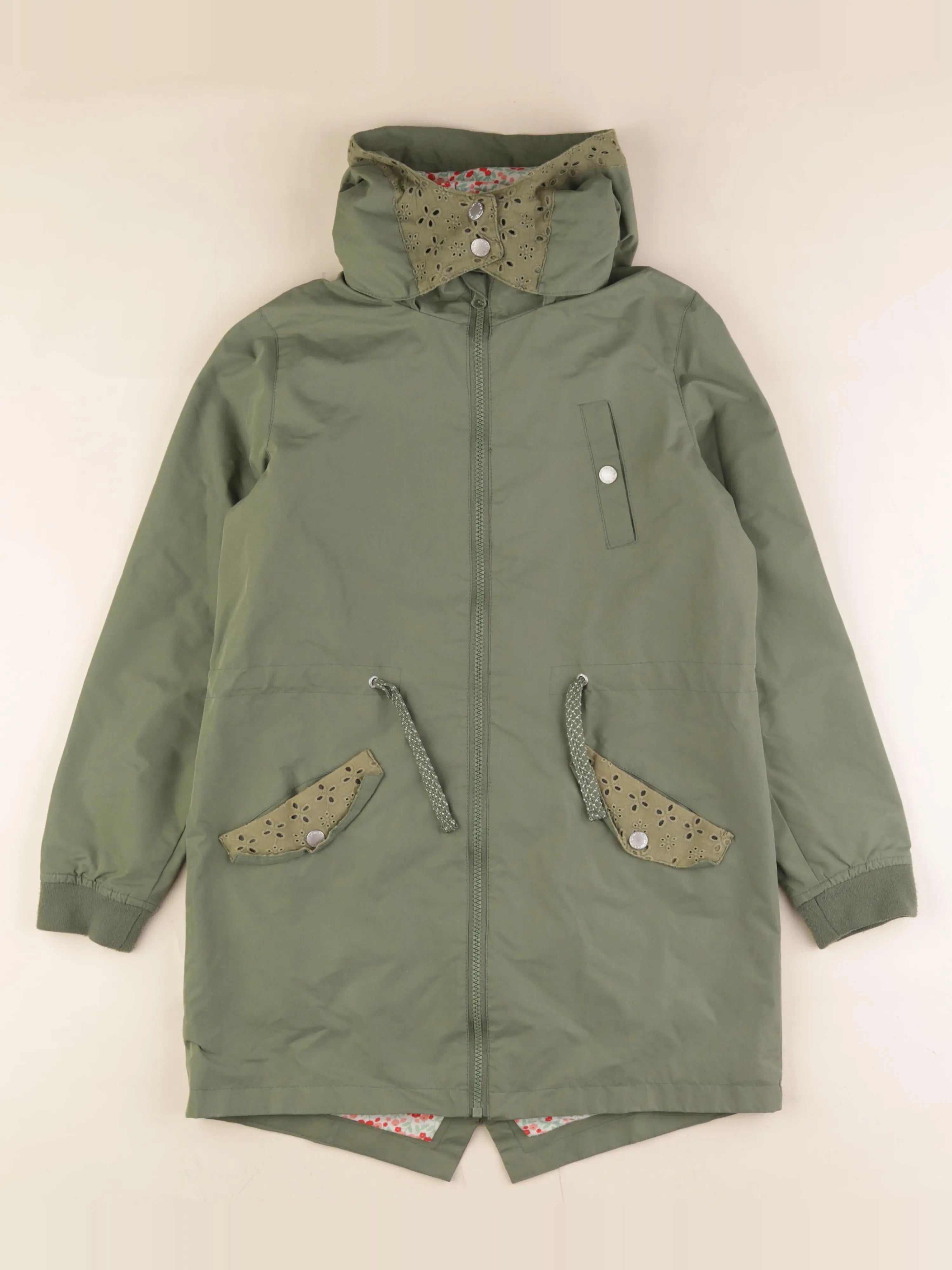 Vertbaudet - manteau vert - 12 ans