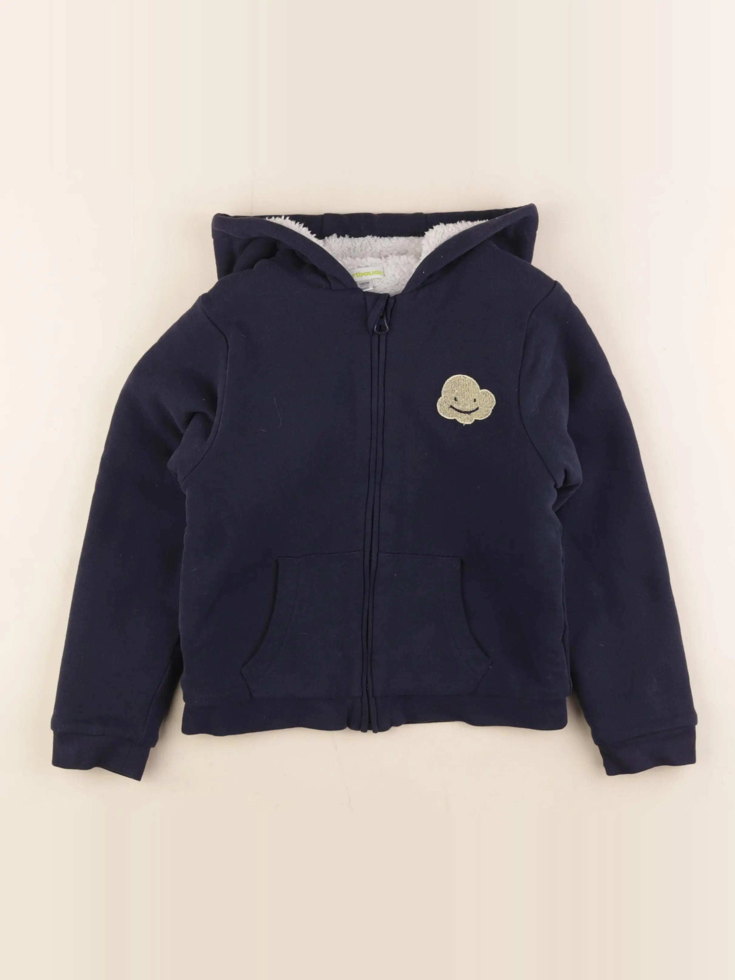 Vertbaudet - sweat bleu - 8 ans