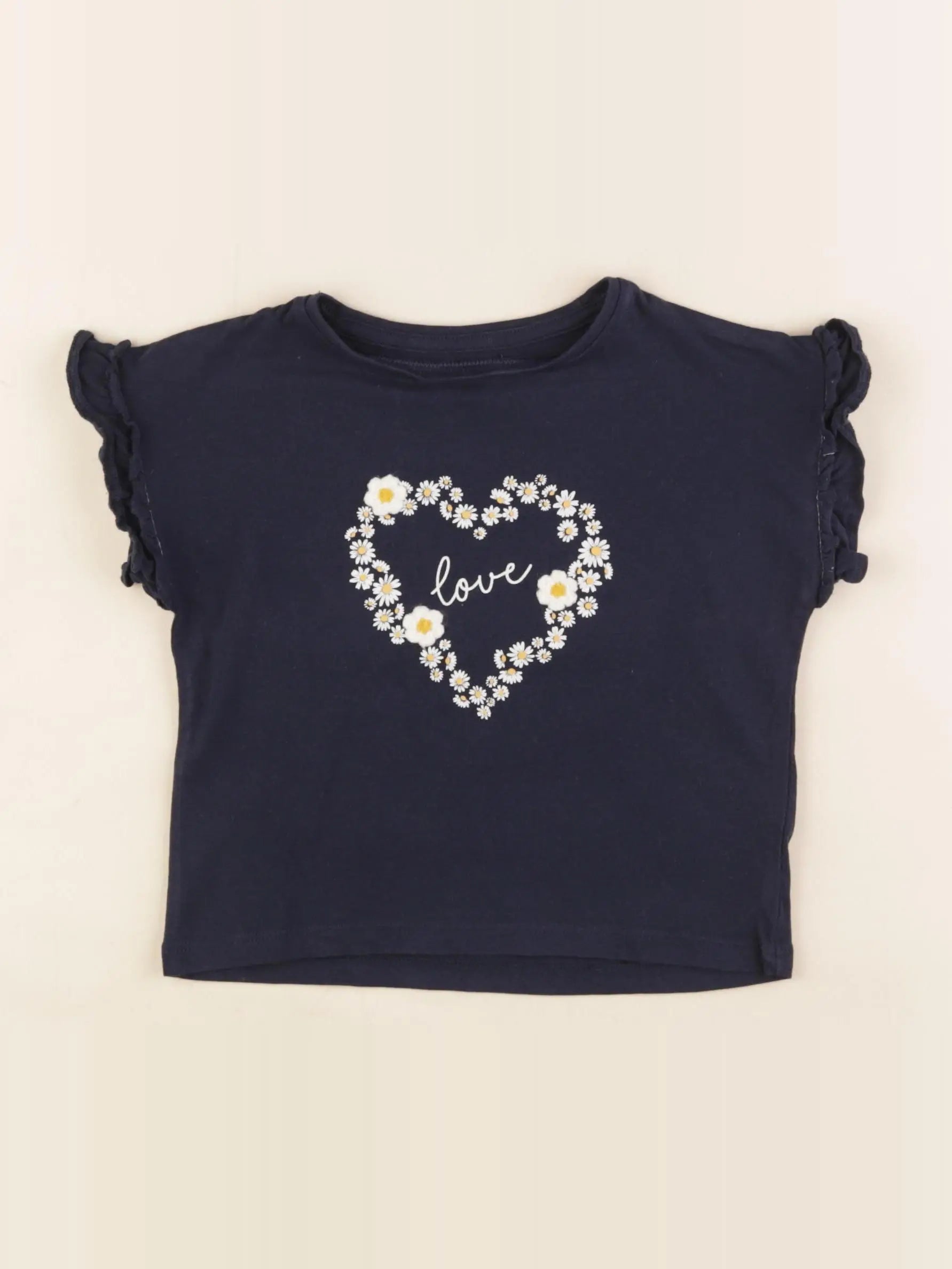 Vertbaudet - tee-shirt bleu - 2 ans