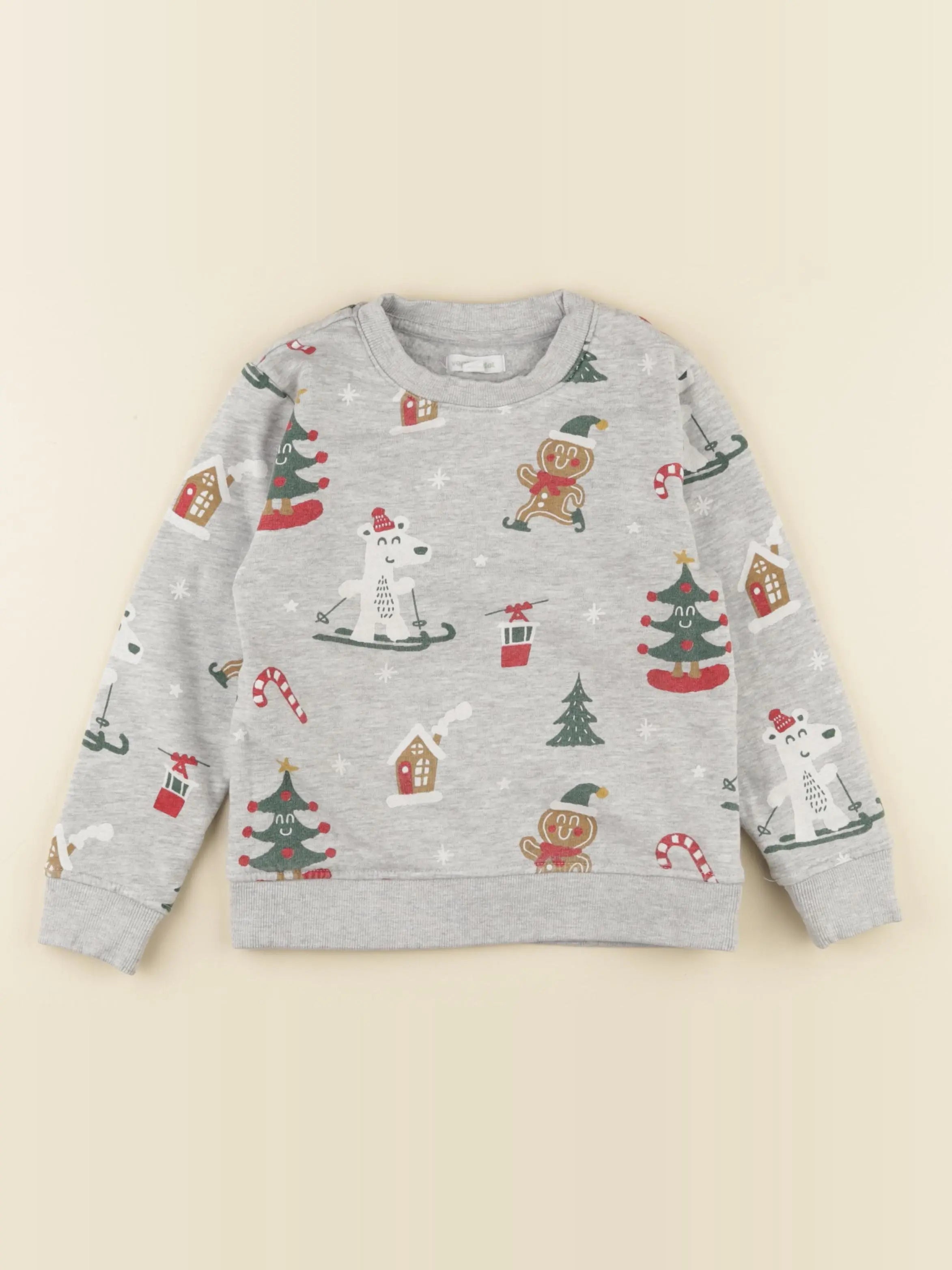 Vertbaudet - sweat gris - 5 ans