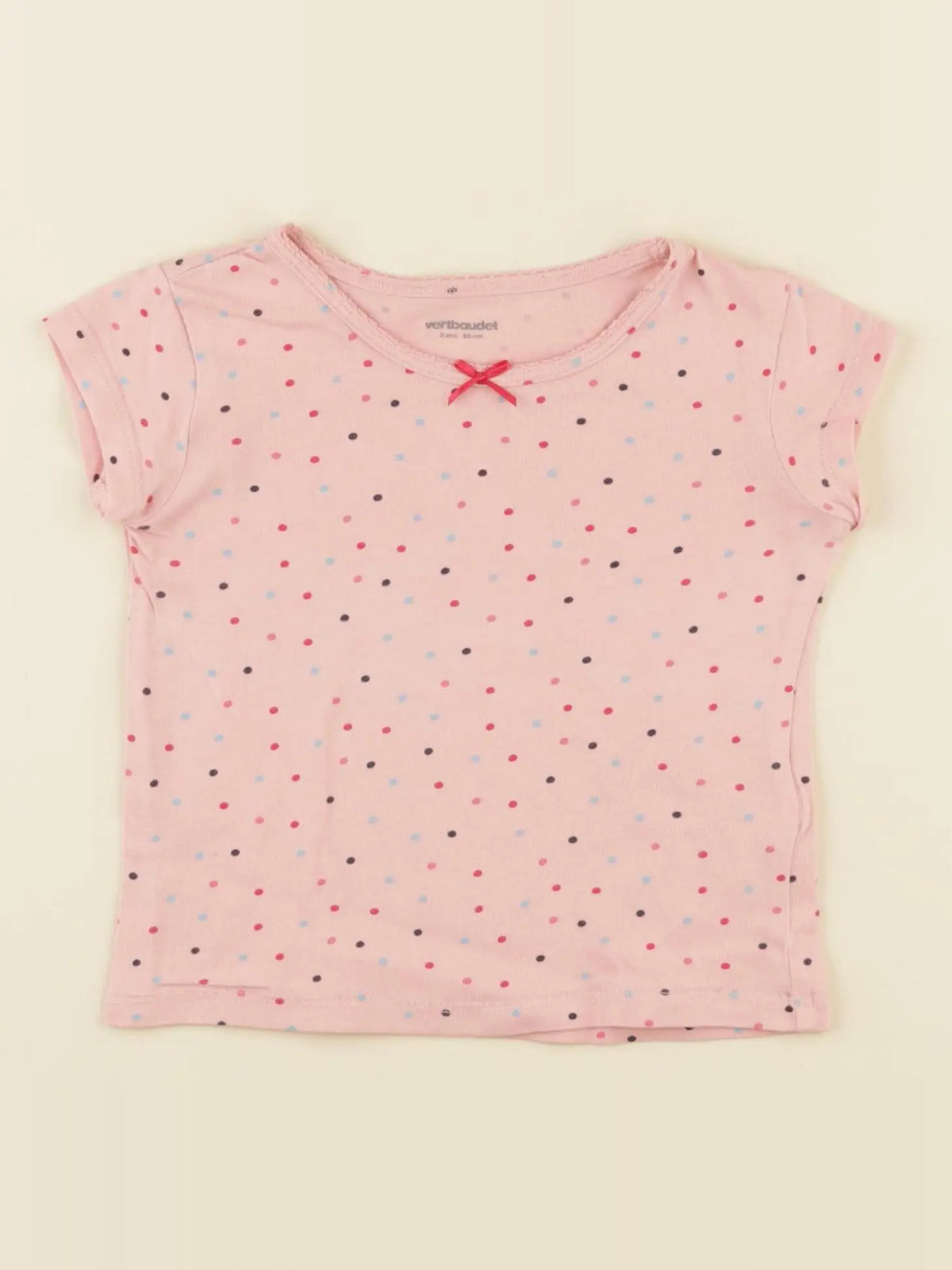 Vertbaudet - maillot de corps rose - 2 ans