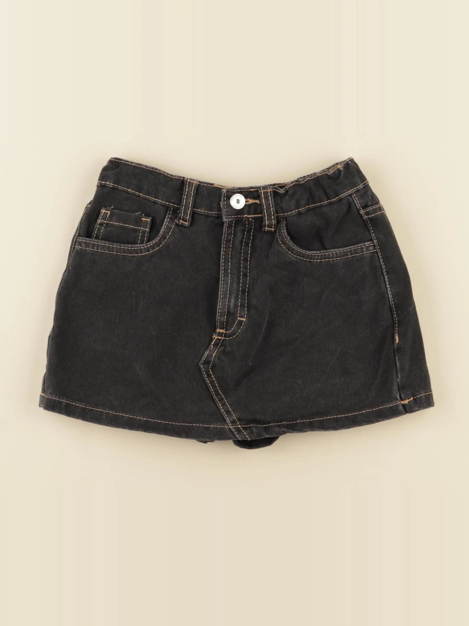 Vertbaudet - jupe short gris - 6 ans