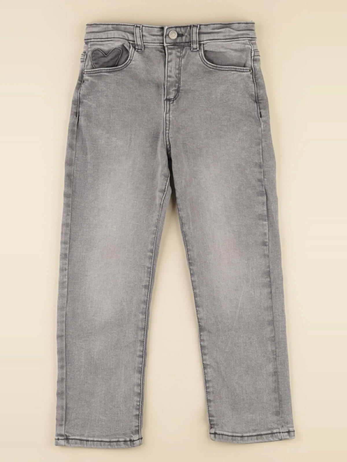 Vertbaudet - jean gris - 7 ans