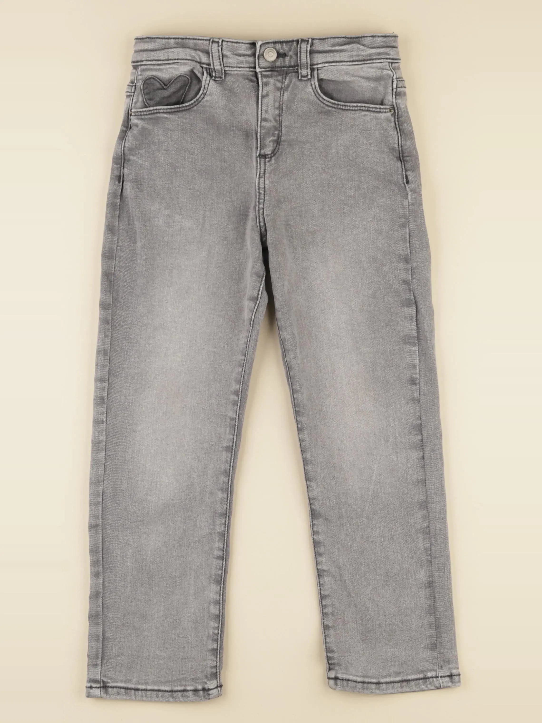 Vertbaudet - jean gris - 7 ans