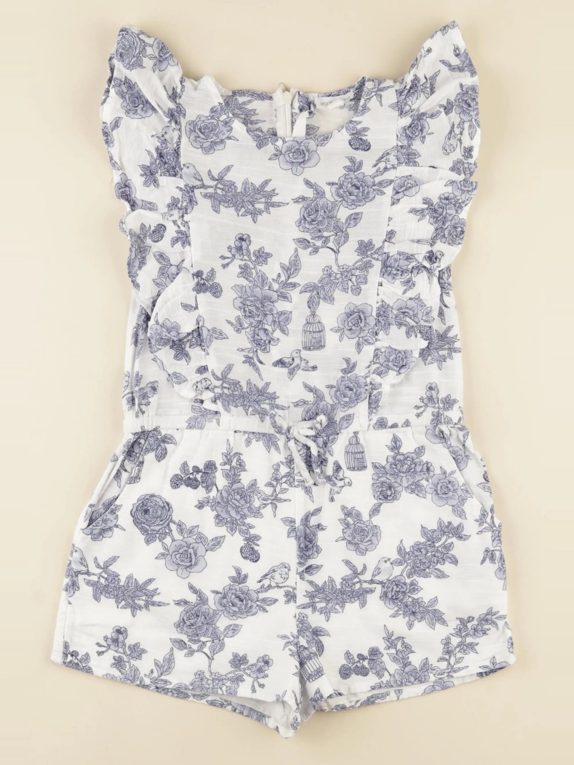 Vertbaudet - combinaison blanc, bleu - 8 ans