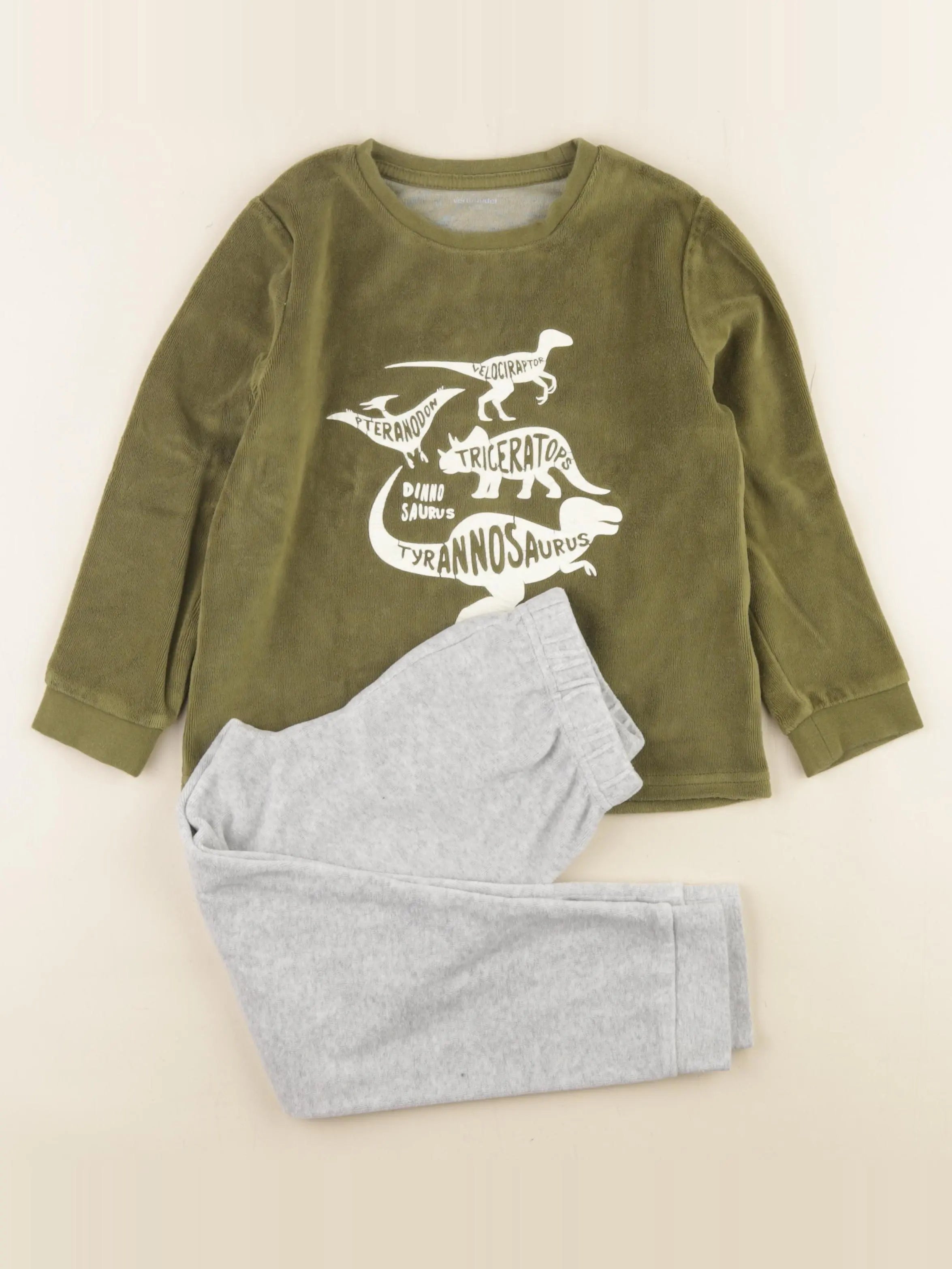 Vertbaudet - pyjama velours multicolore - 6 ans