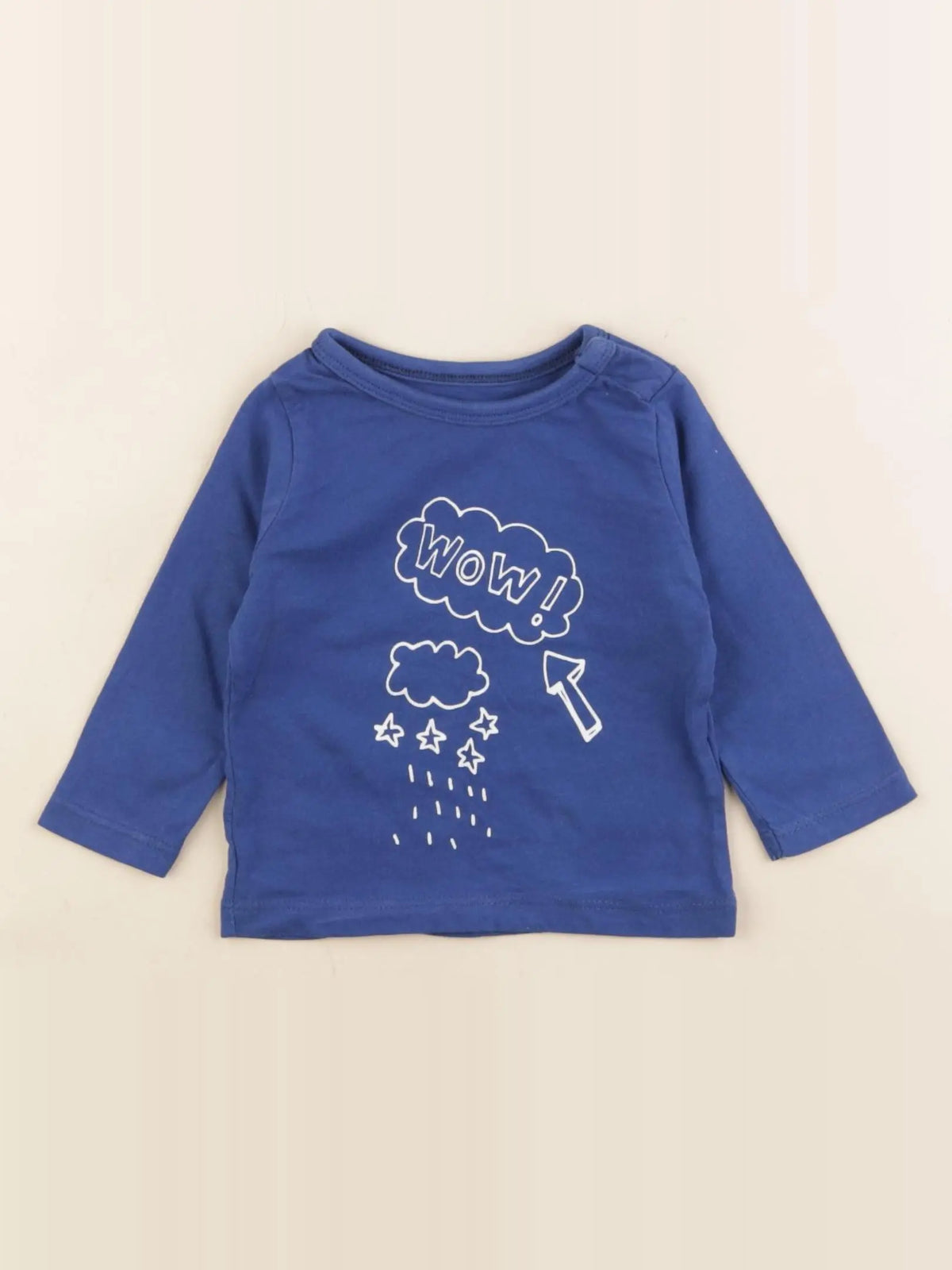 Vertbaudet - tee-shirt bleu - 3 mois