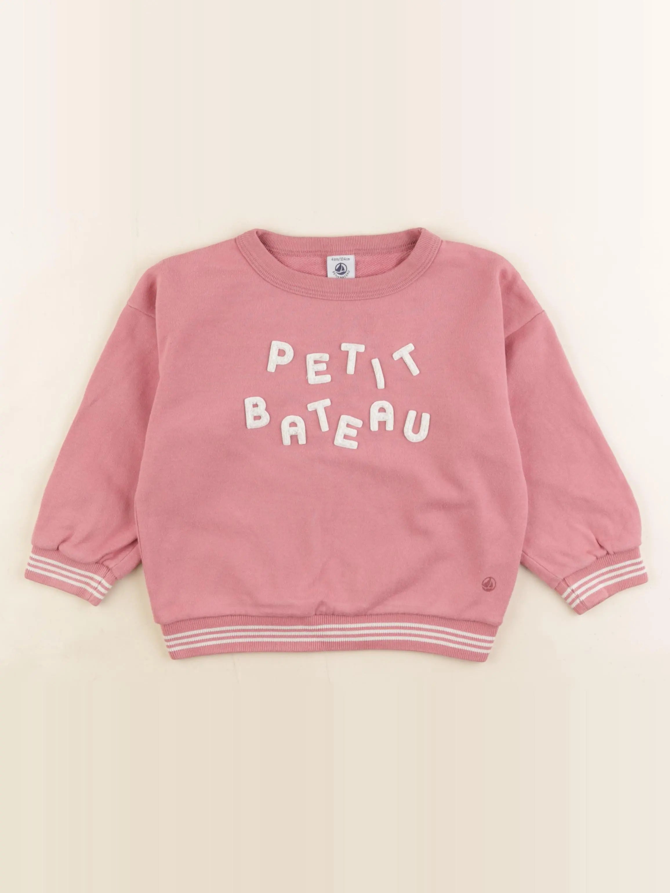 Petit Bateau - sweat rose - 4 ans