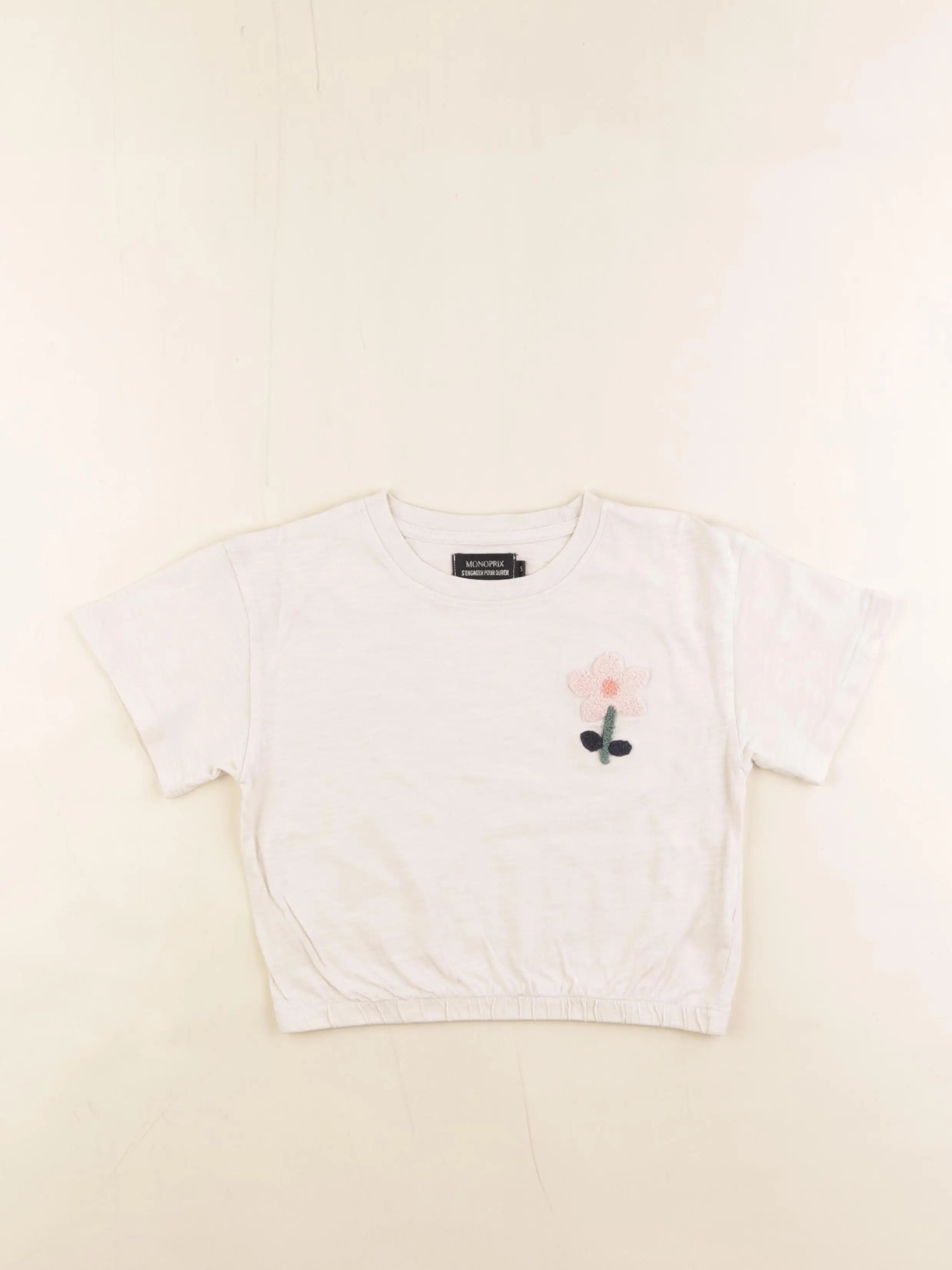 Monoprix - tee-shirt blanc - 5 ans
