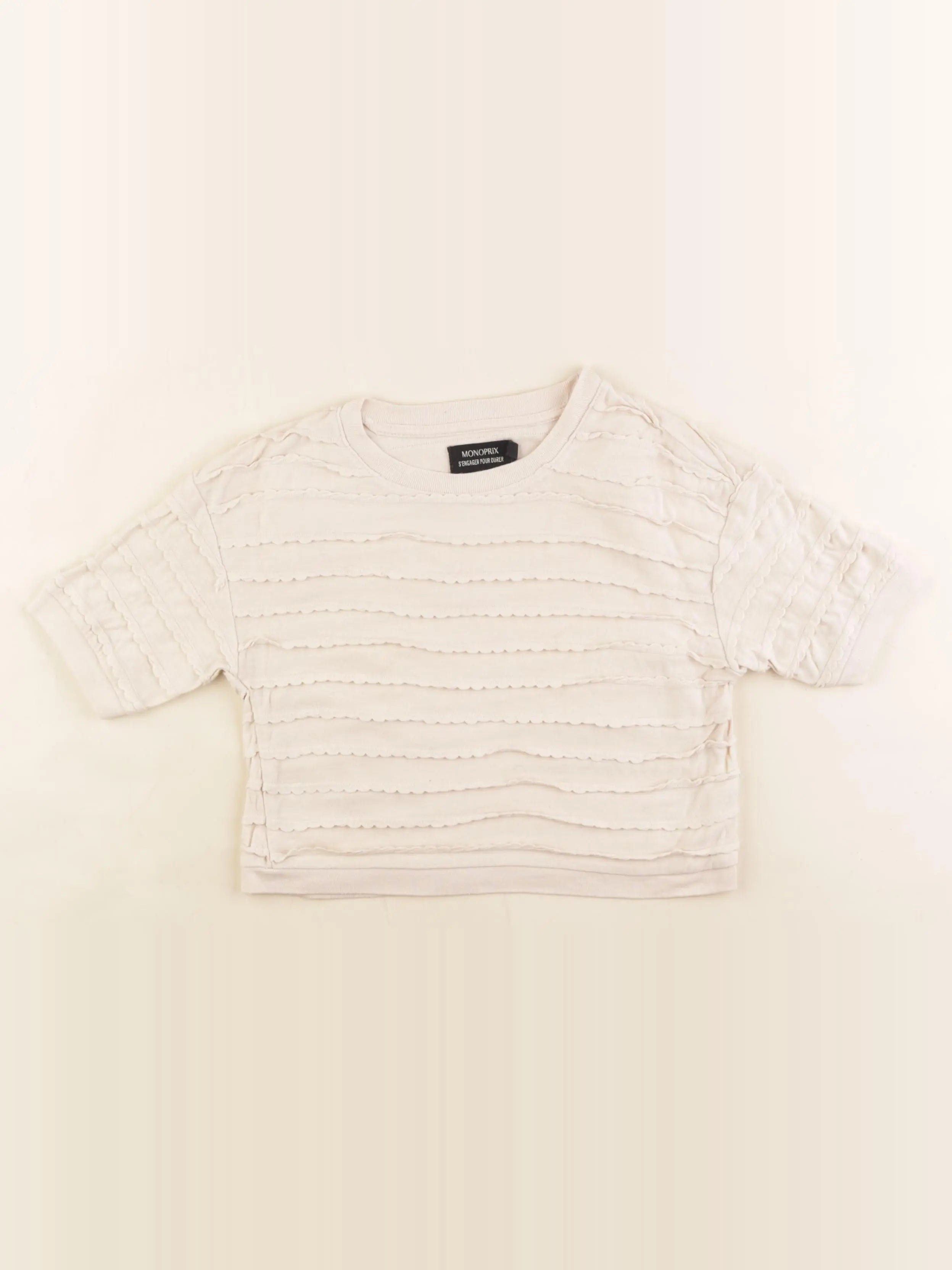 Monoprix - tee-shirt beige - 5 ans