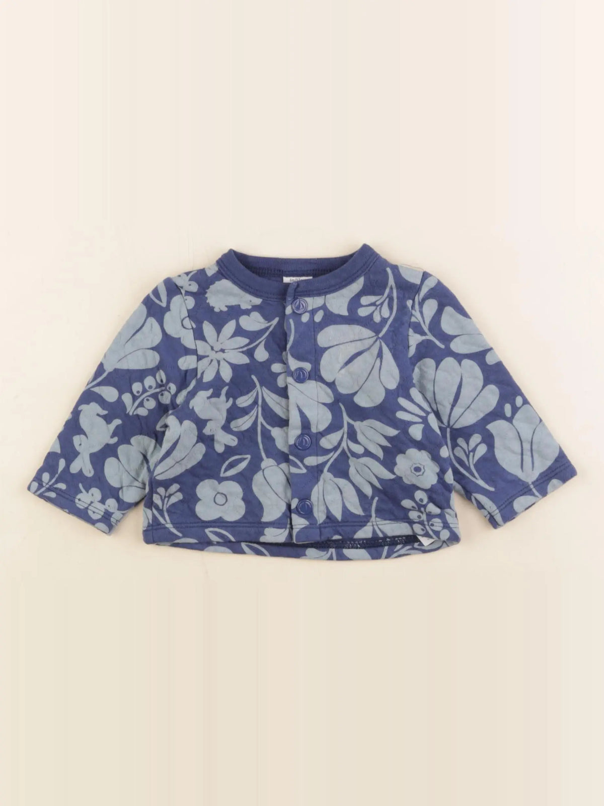 Petit Bateau - sweat bleu - 6 mois
