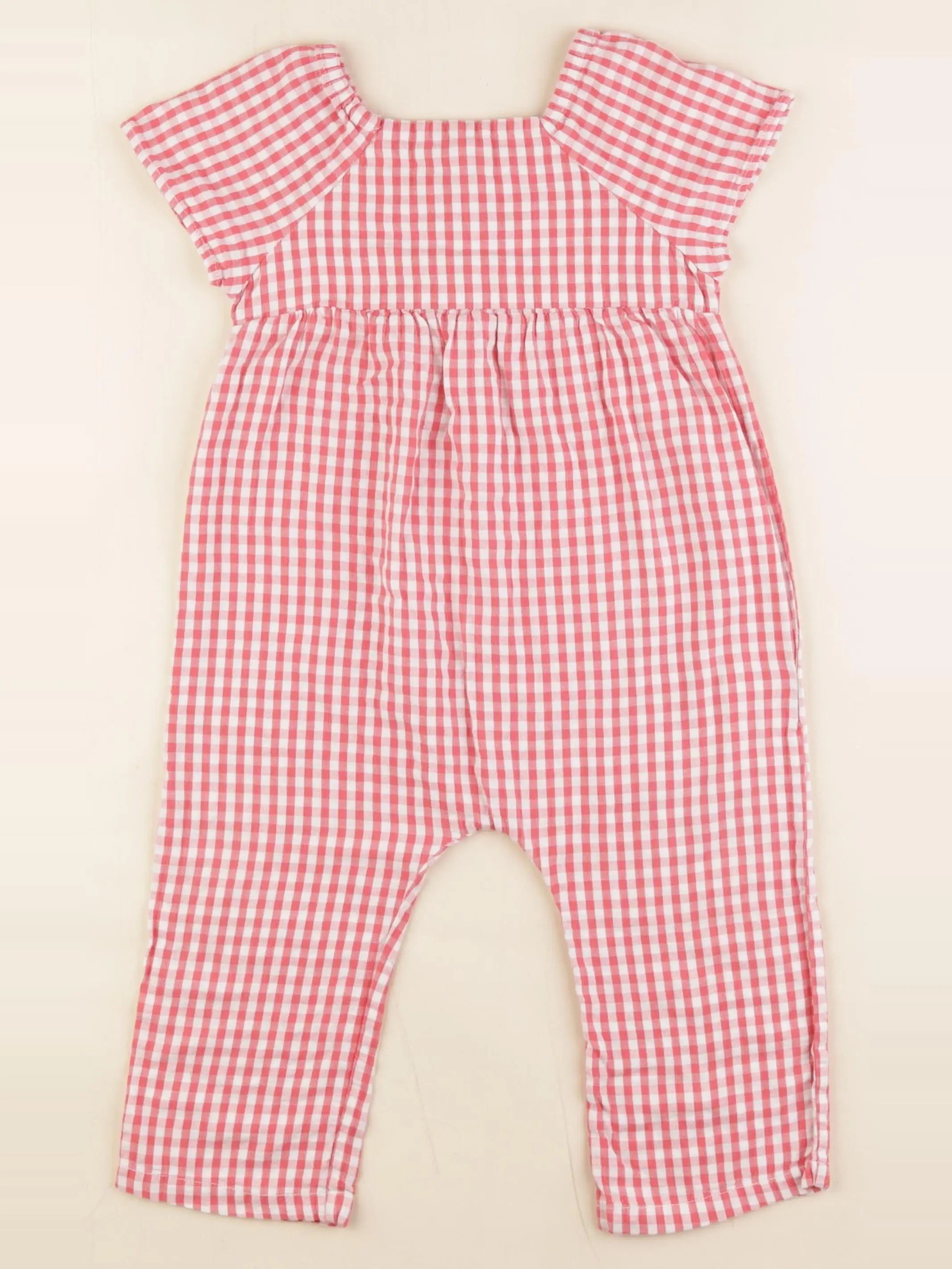 Vertbaudet - combinaison blanc, rouge - 2 ans
