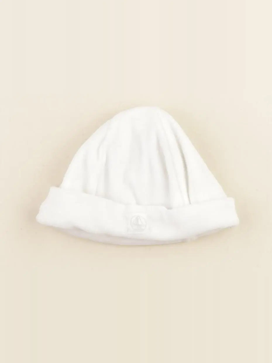 Petit Bateau - bonnet de naissance blanc - 1 mois
