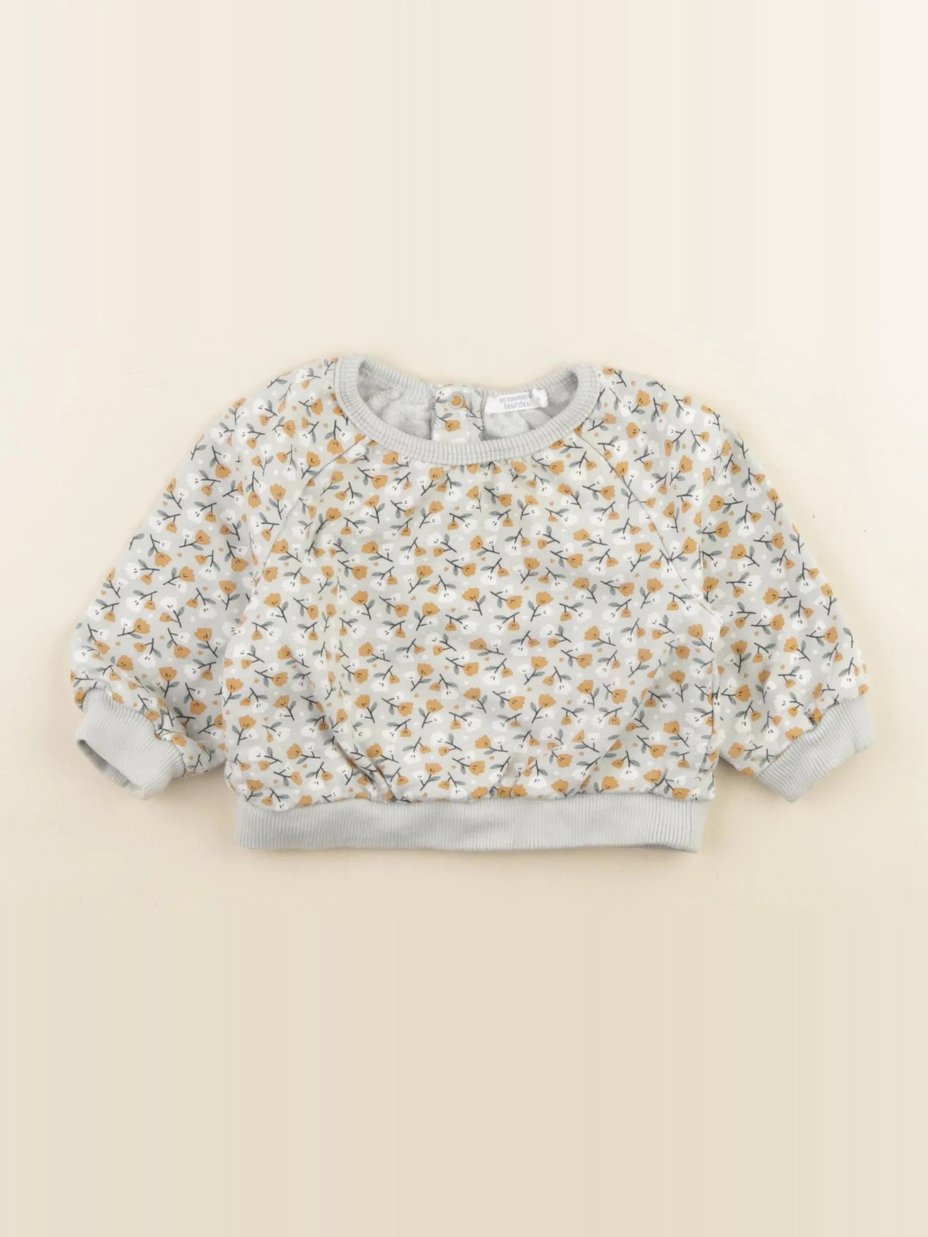 Boutchou - sweat bleu - 6 mois