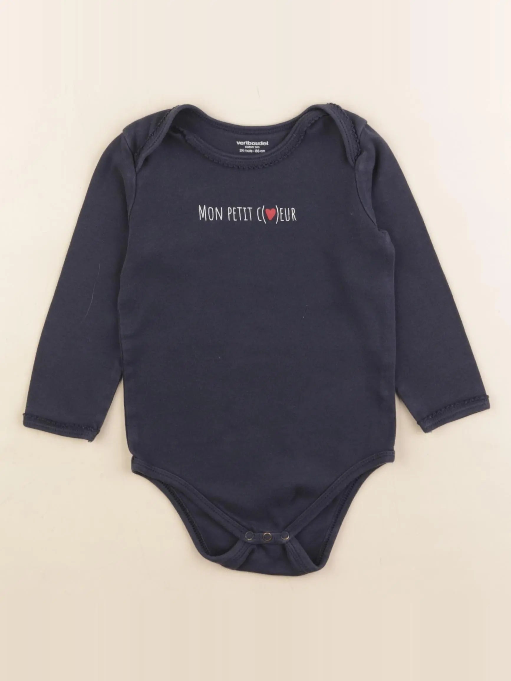 Vertbaudet - body bleu - 24 mois