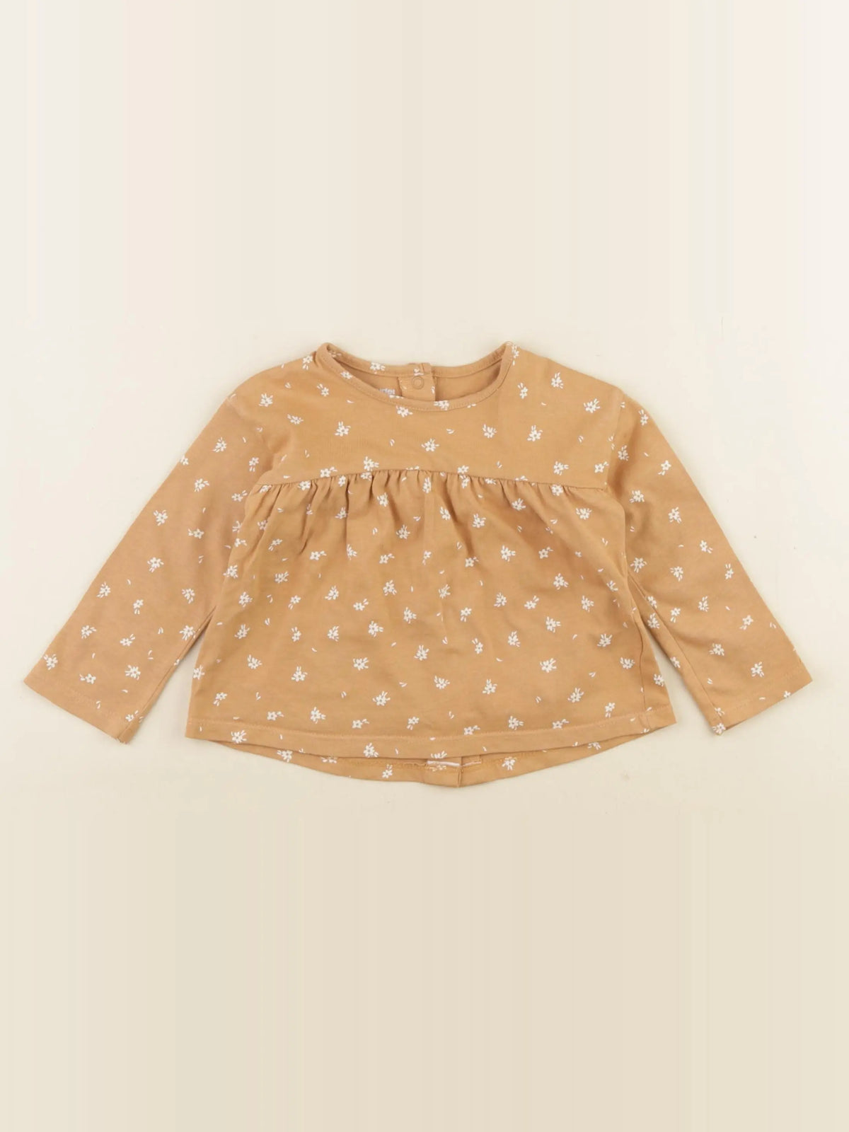 Vertbaudet - tee-shirt marron - 9 mois