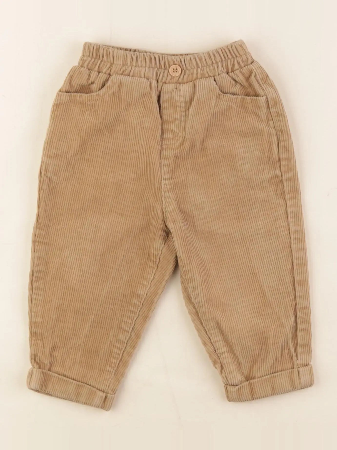 Vertbaudet - pantalon marron - 12 mois