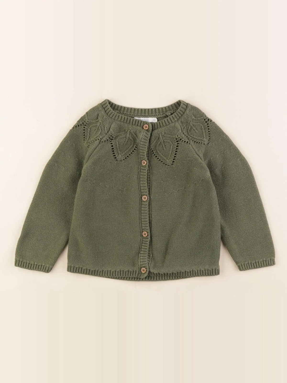 Boutchou - gilet vert - 18 mois