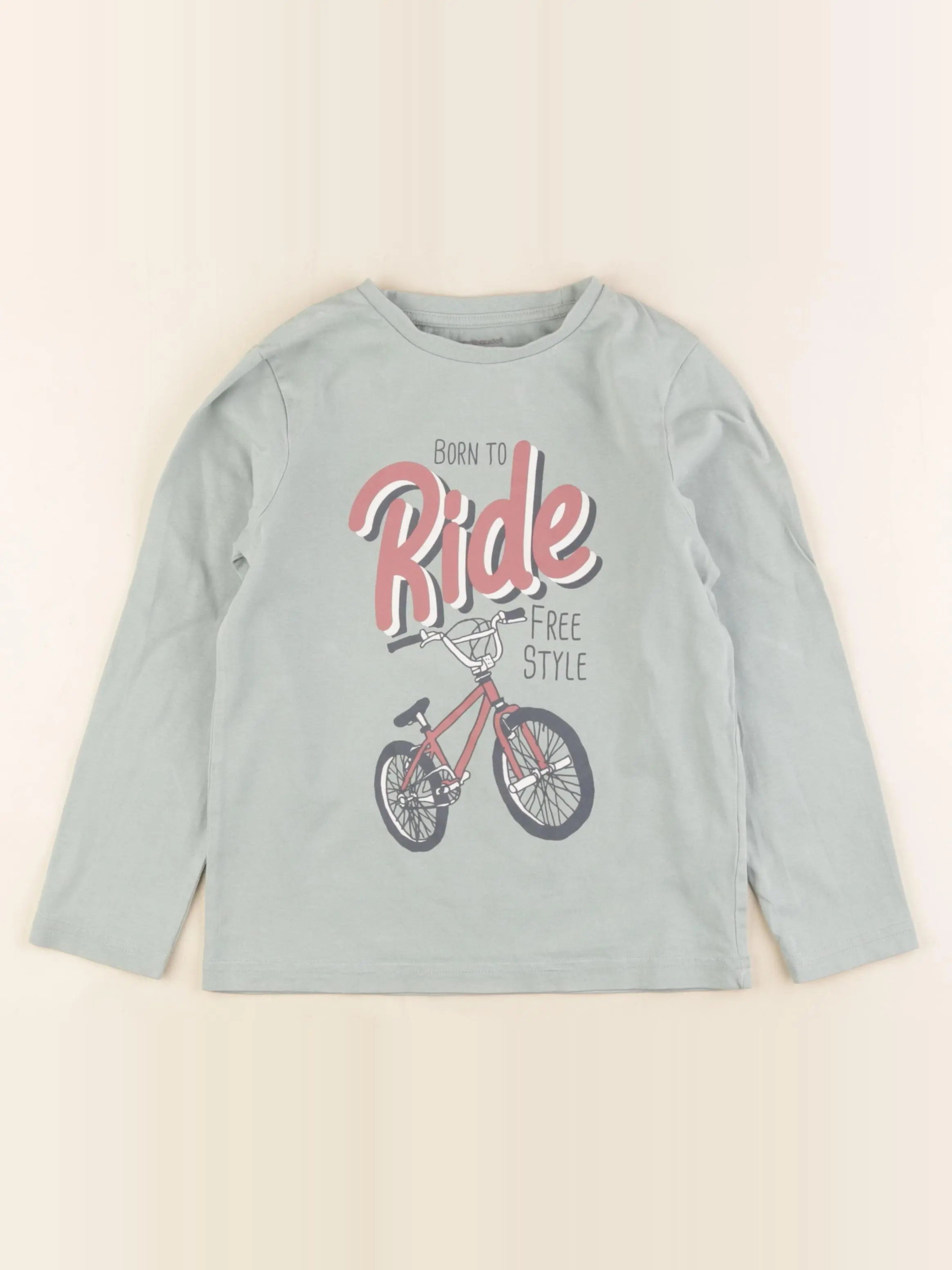 Vertbaudet - tee-shirt vert - 8 ans