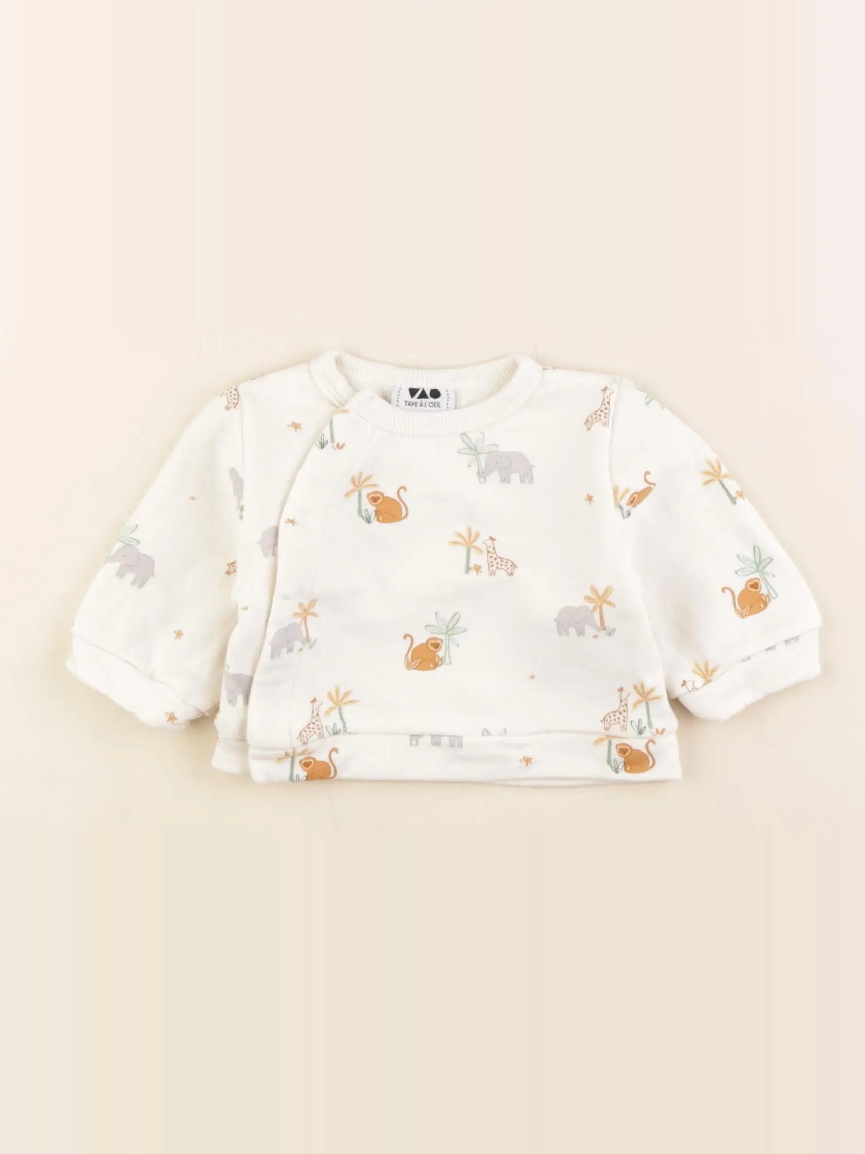 Tape à l'oeil - sweat beige - 1 mois