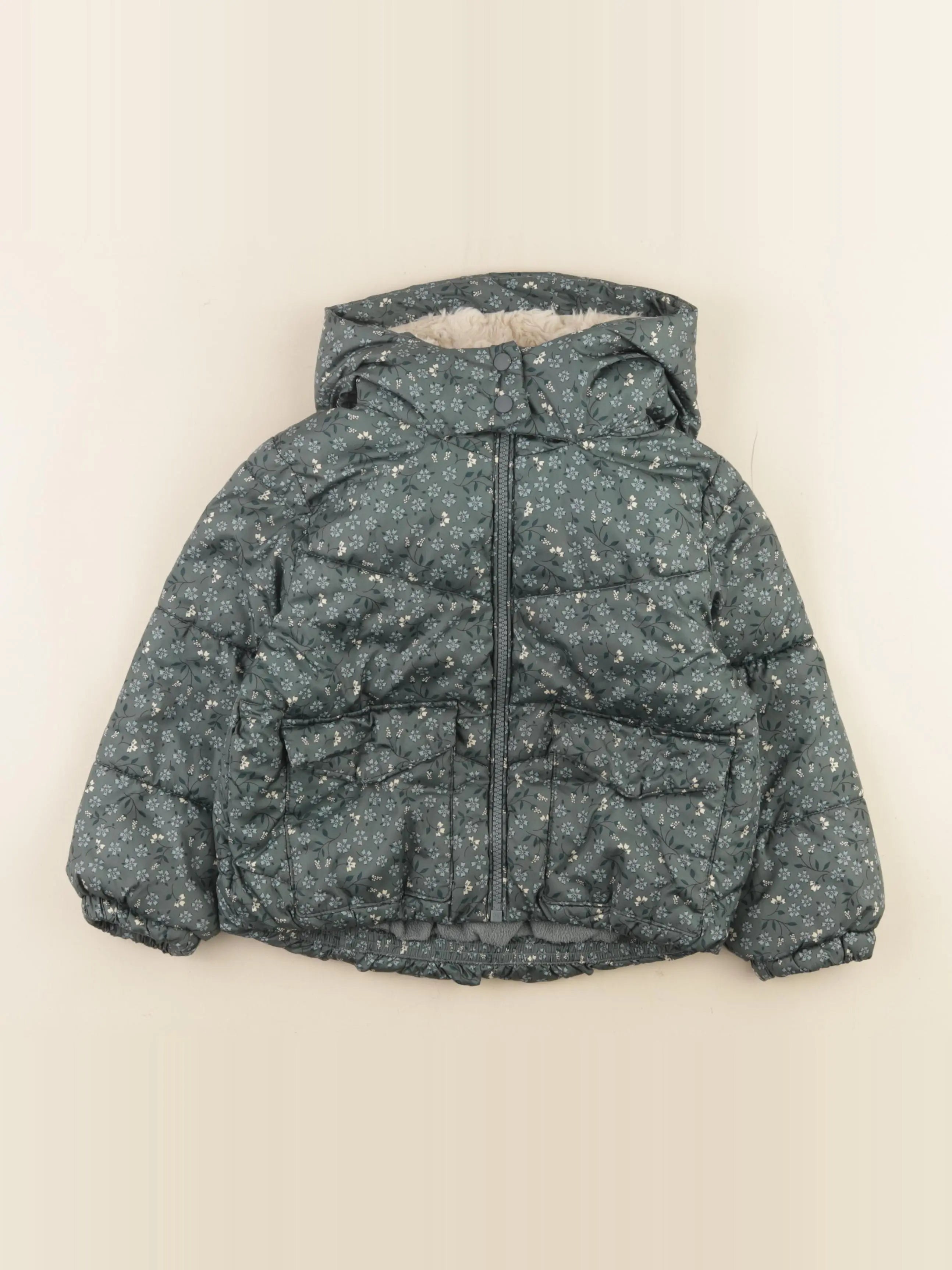 Vertbaudet - doudoune vert - 4 ans