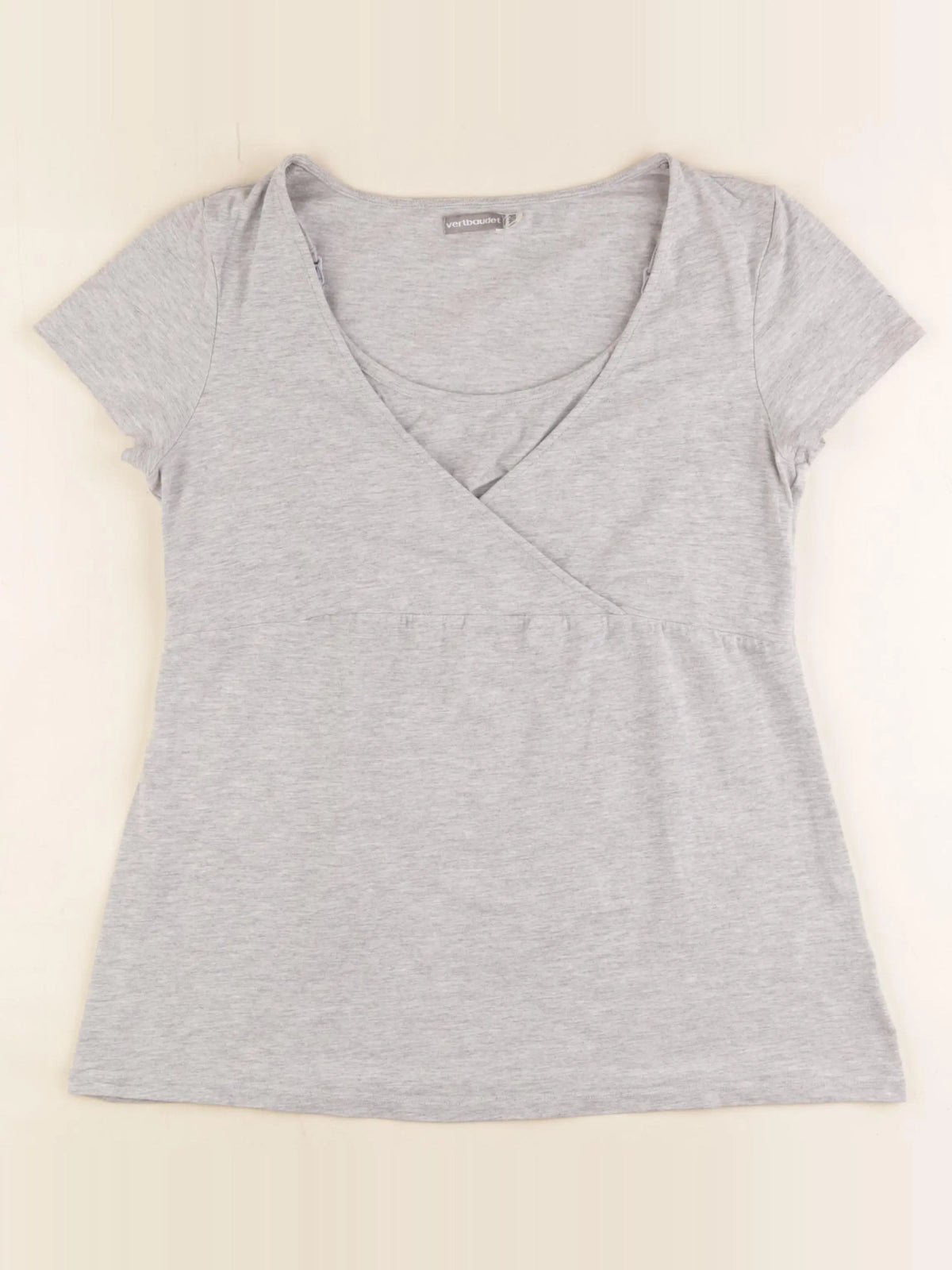 Vertbaudet - tee-shirt grossesse, allaitement gris - 38 à 40