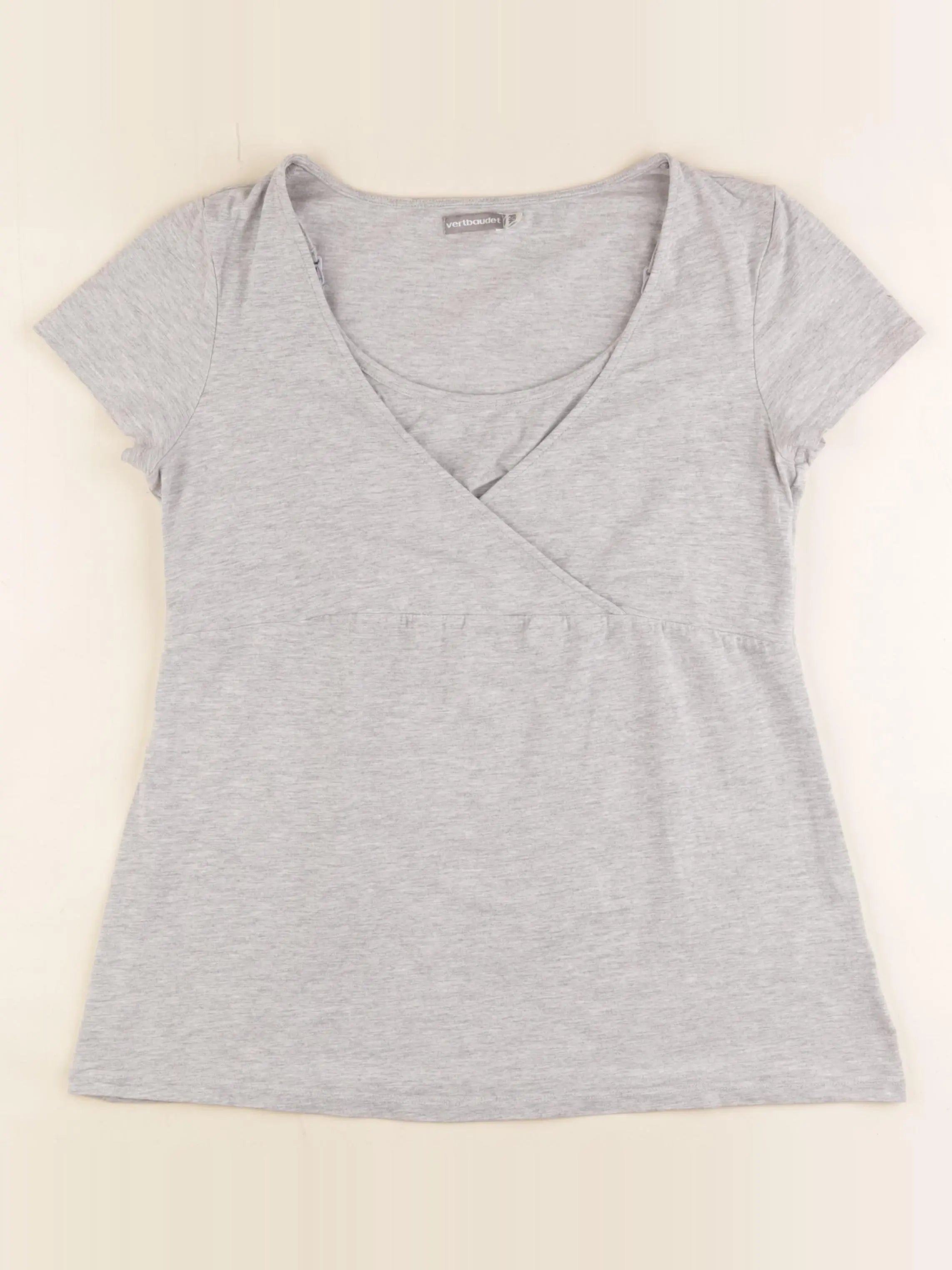 Vertbaudet - tee-shirt grossesse, allaitement gris - 38 à 40