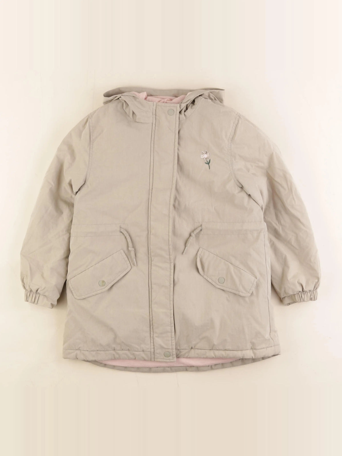Vertbaudet - manteau doublure amovible beige, or - 7 ans