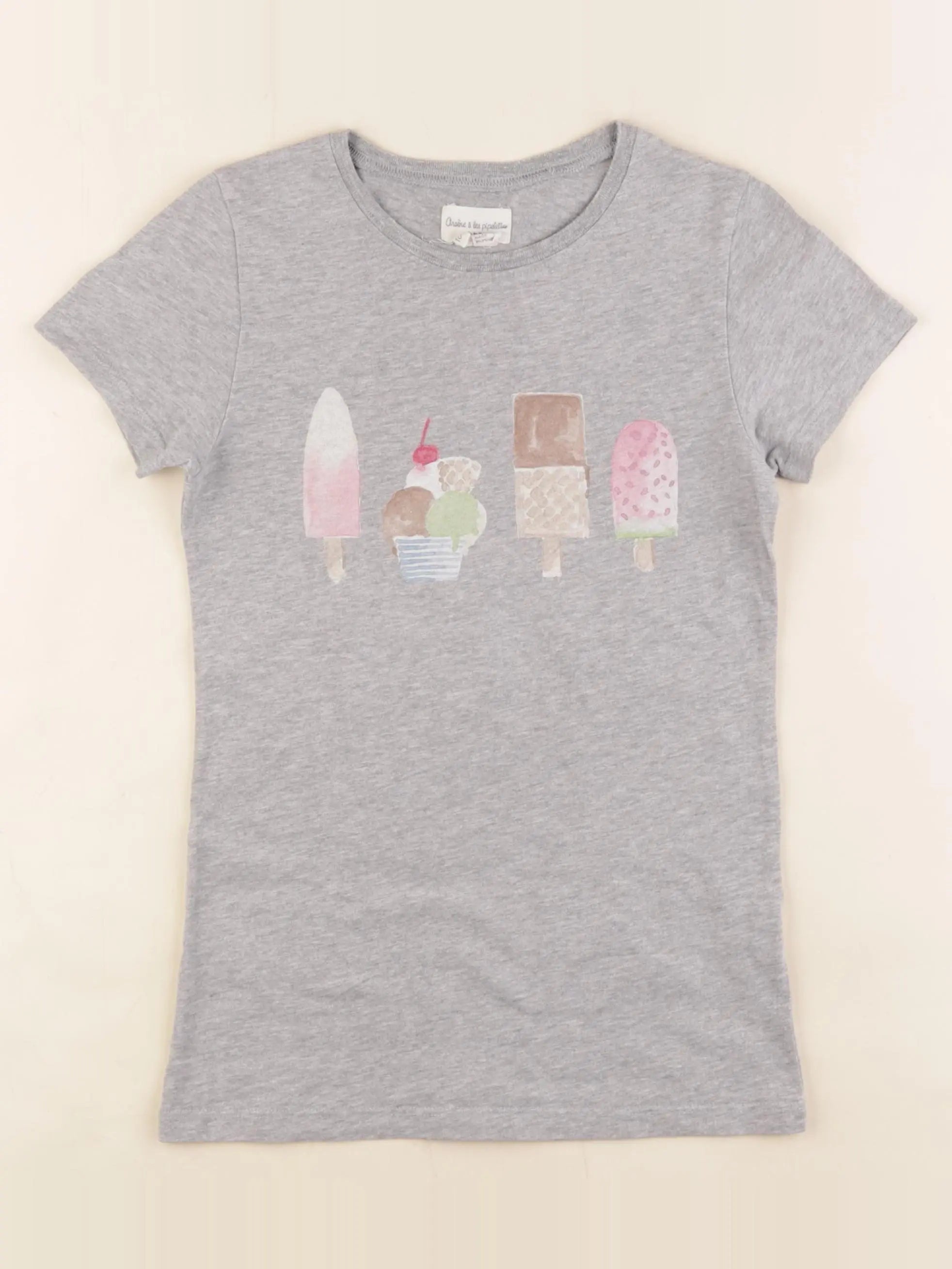 Arsène et les pipelettes - tee-shirt gris - 10 ans