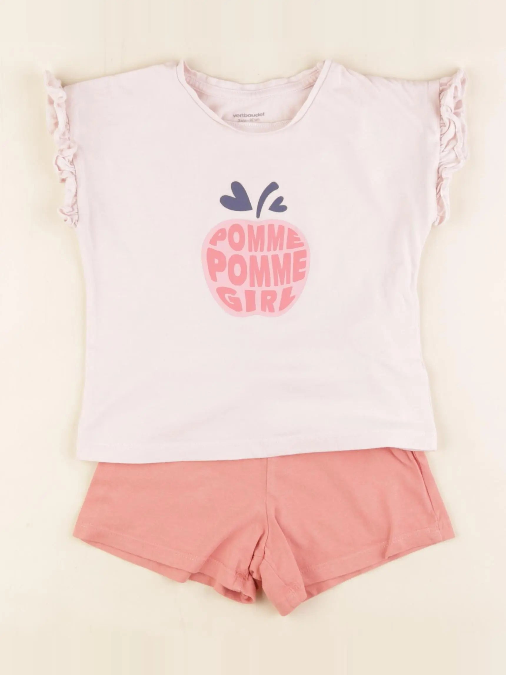 Vertbaudet - pyjama coton rose - 3 ans