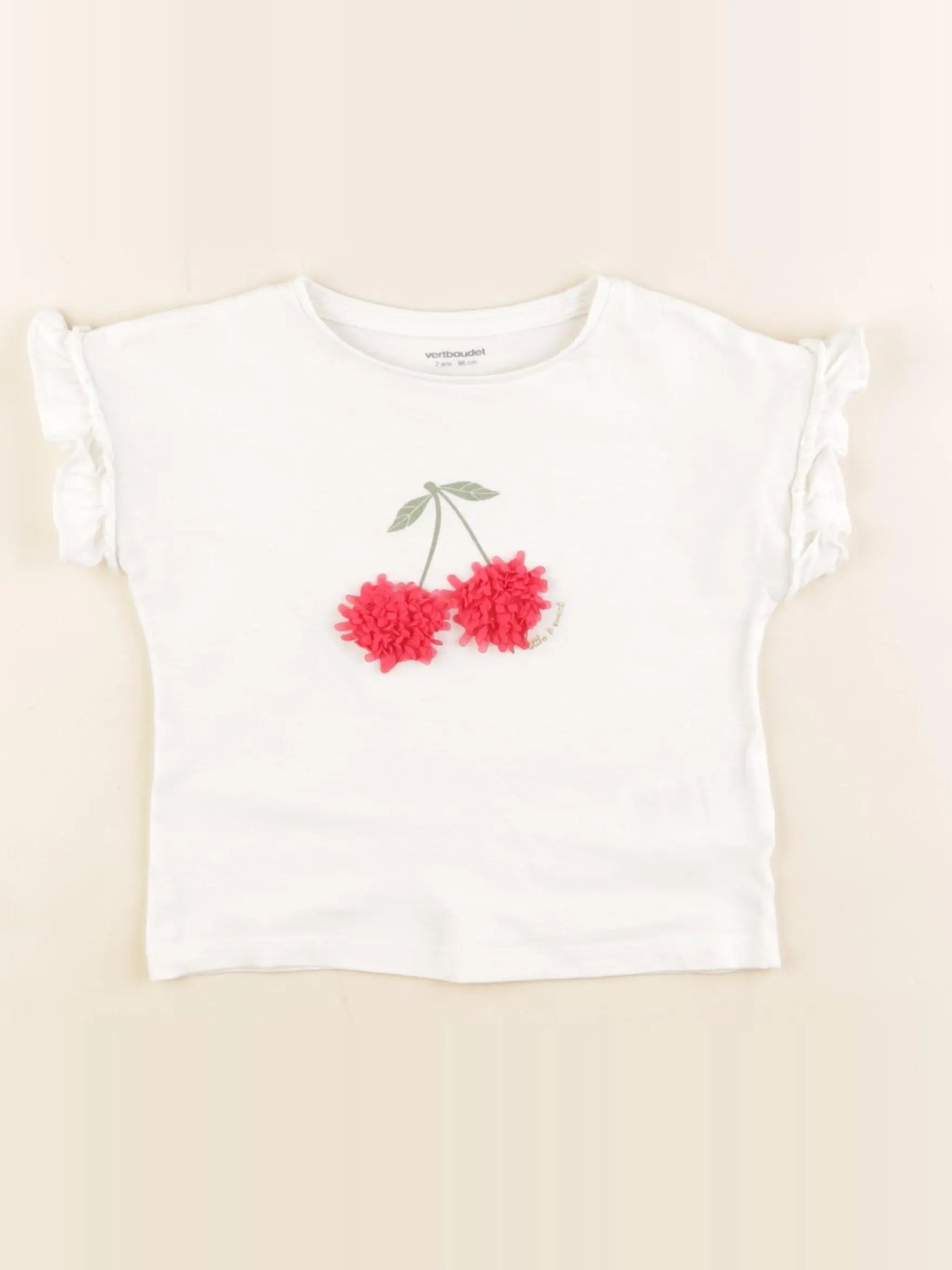 Vertbaudet - tee-shirt blanc - 2 ans
