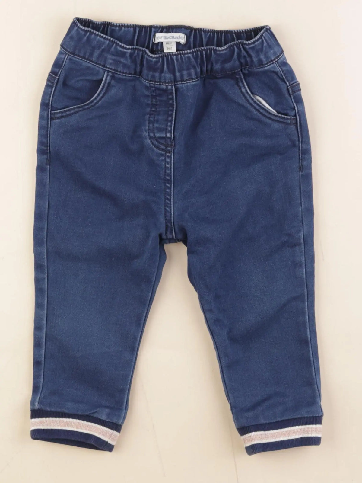Vertbaudet - jegging bleu - 2 ans