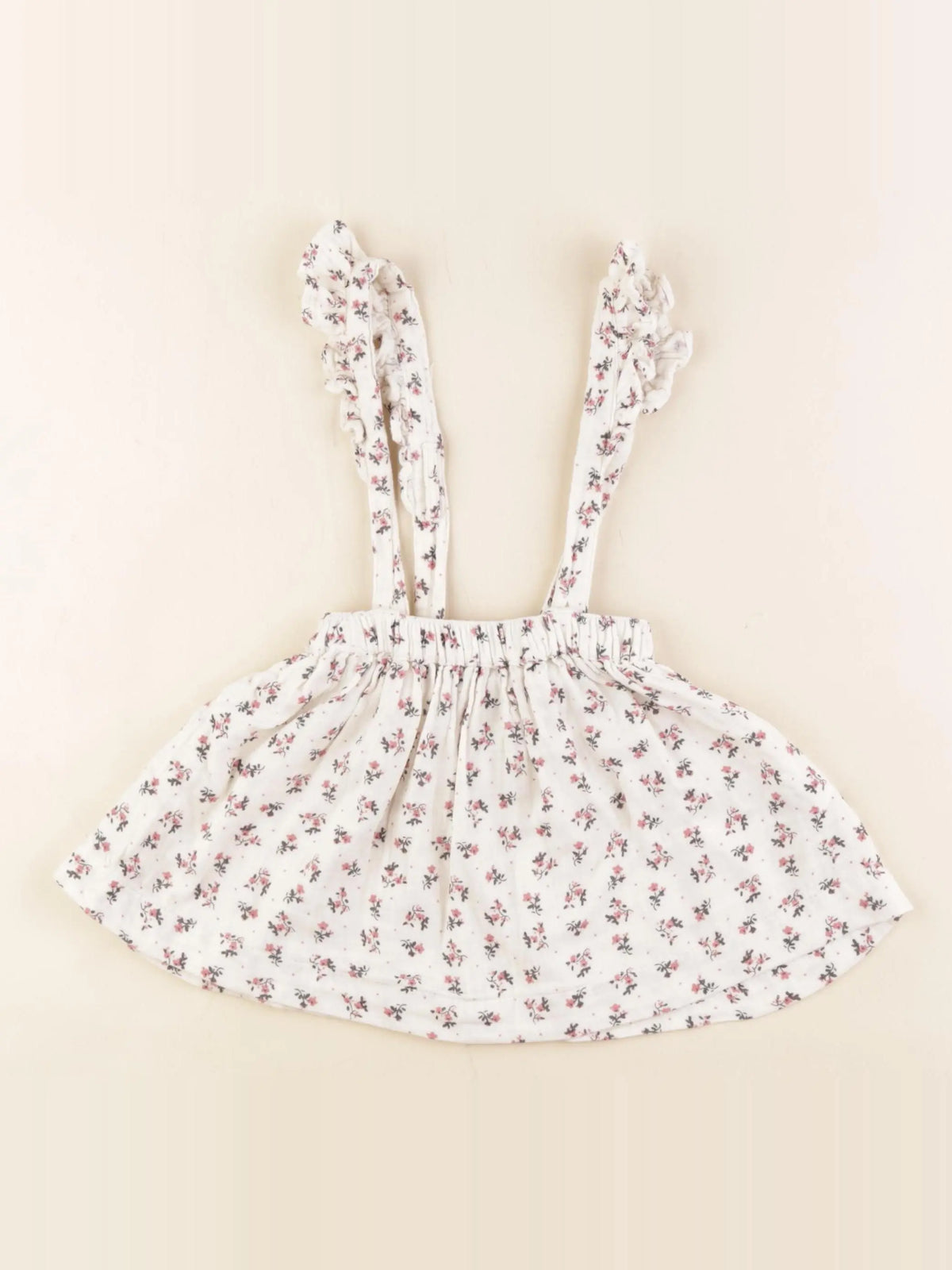 Vertbaudet - jupe blanc, rose - 18 mois